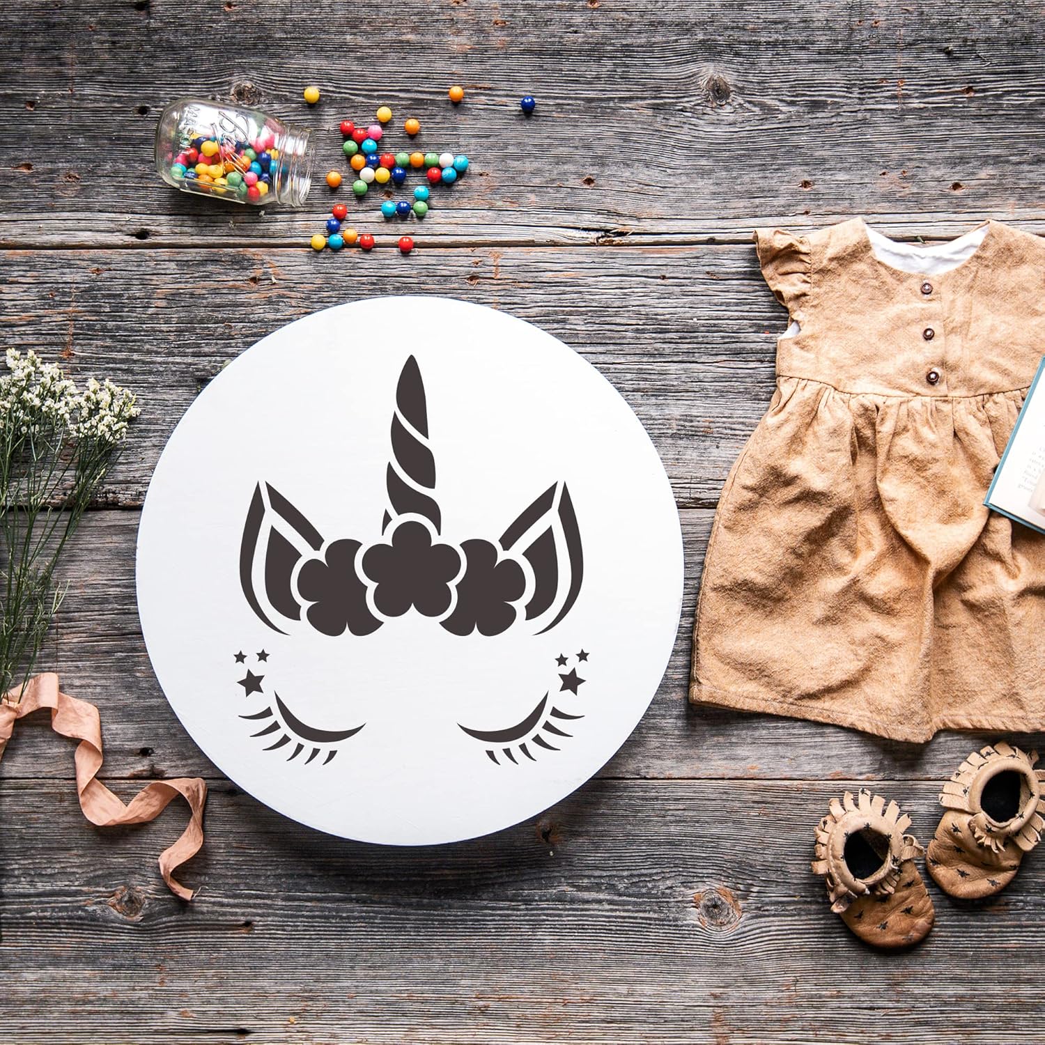 Unicorn Head Stencil - Versatile for Fairy Tales, Dragons, and More, Stencil of Unicorn Head