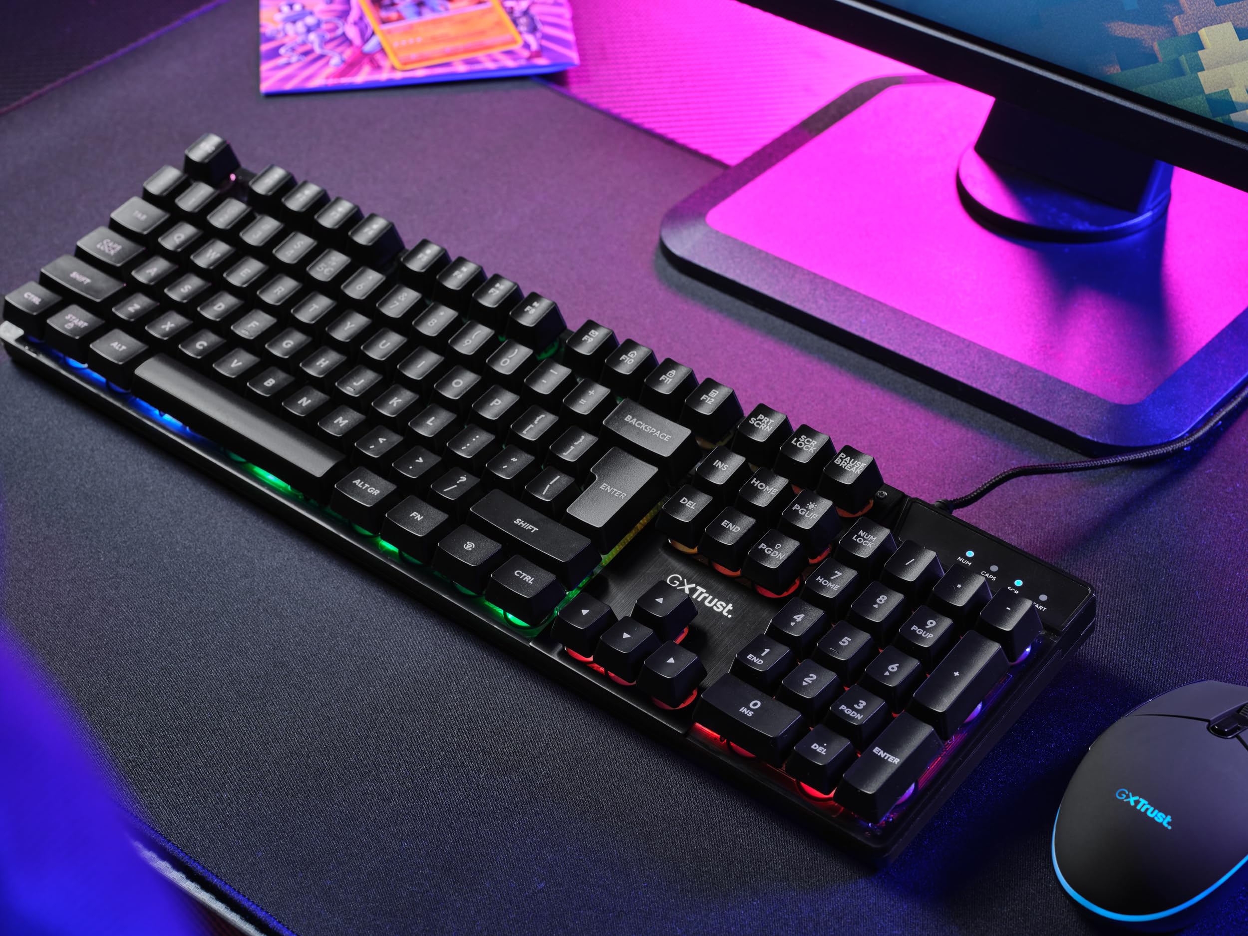 GXTrust 838 Azor Teclado Gaming y Ratón con Cable QWERTY Español, Iluminación LED, 800-3000 dpi, Anti-Ghosting, Pack Gamer para Juegos Windows Mac PC Ordenador Portátil - Negro — view 7