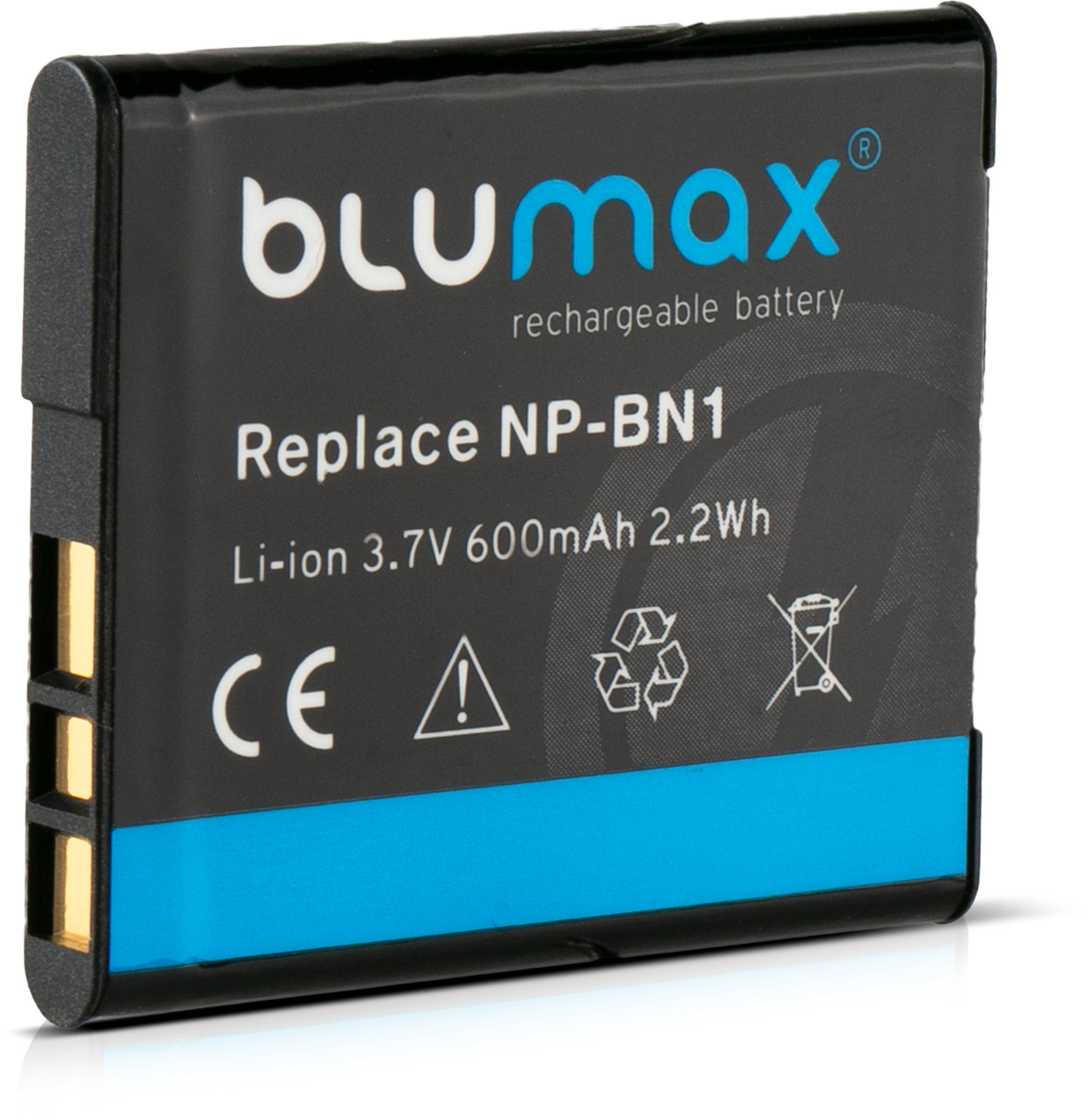 Blumax Akku für Sony NP-BN1 / NPBN1 | 600mAh | kompatibel mit Sony Cyber-Shot DSC-QX10, DSC-QX100, DSC-T99, DSC-T110, TF1