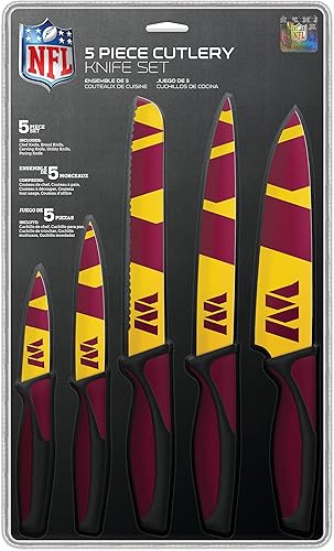 Miniatura 3 de The Sports Vault NFL Washington Commanders - Juego de cuchillos de cocina (5 piezas)