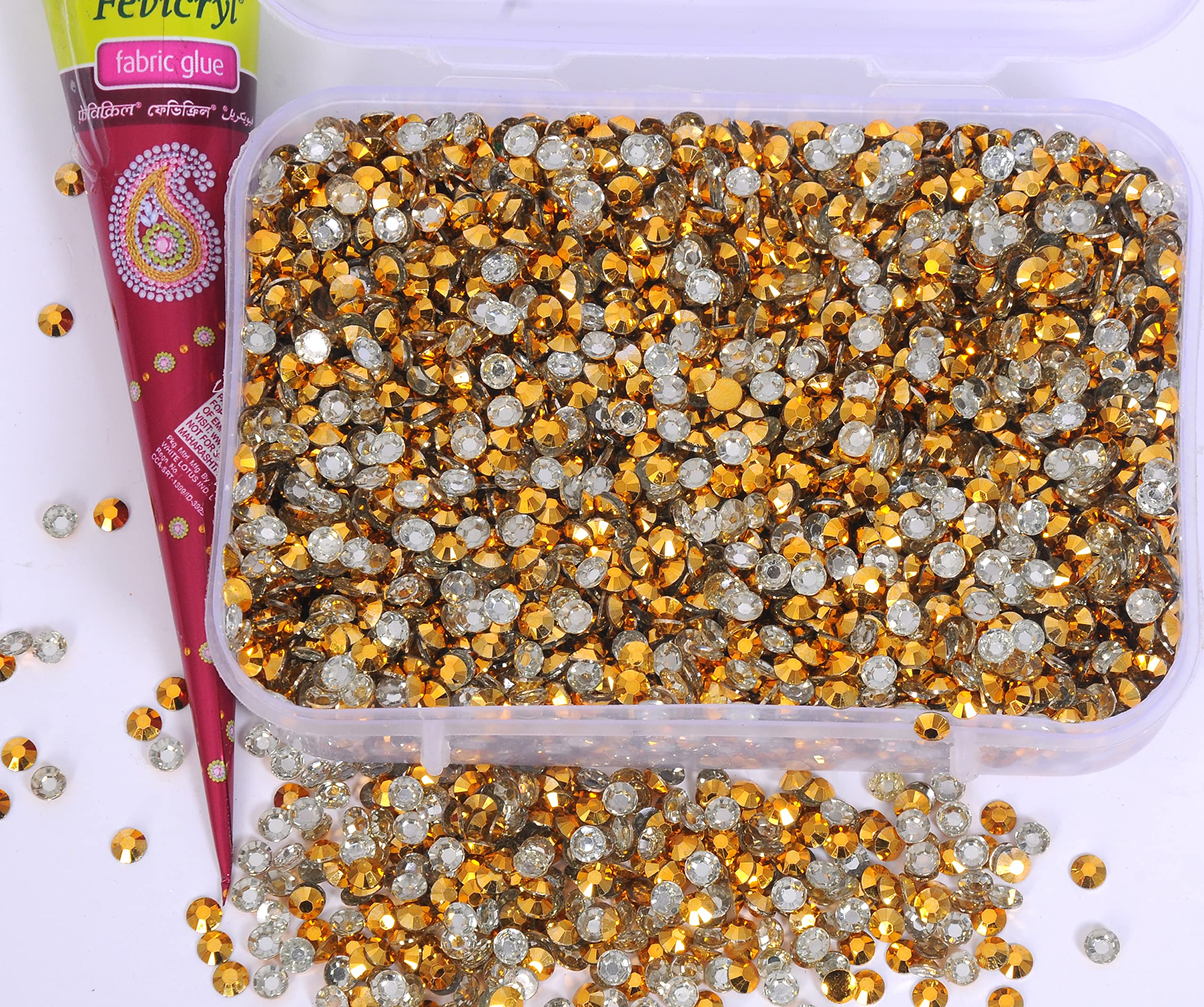 Sahoji 35000pcs Round Diamond Shape Crystal Edged Golden Metallic Acrylic Stones Resin Beads with Fabric Glue, 3MM (B0CCRXGHY6) Amazon Price History, Amazon Price Tracker