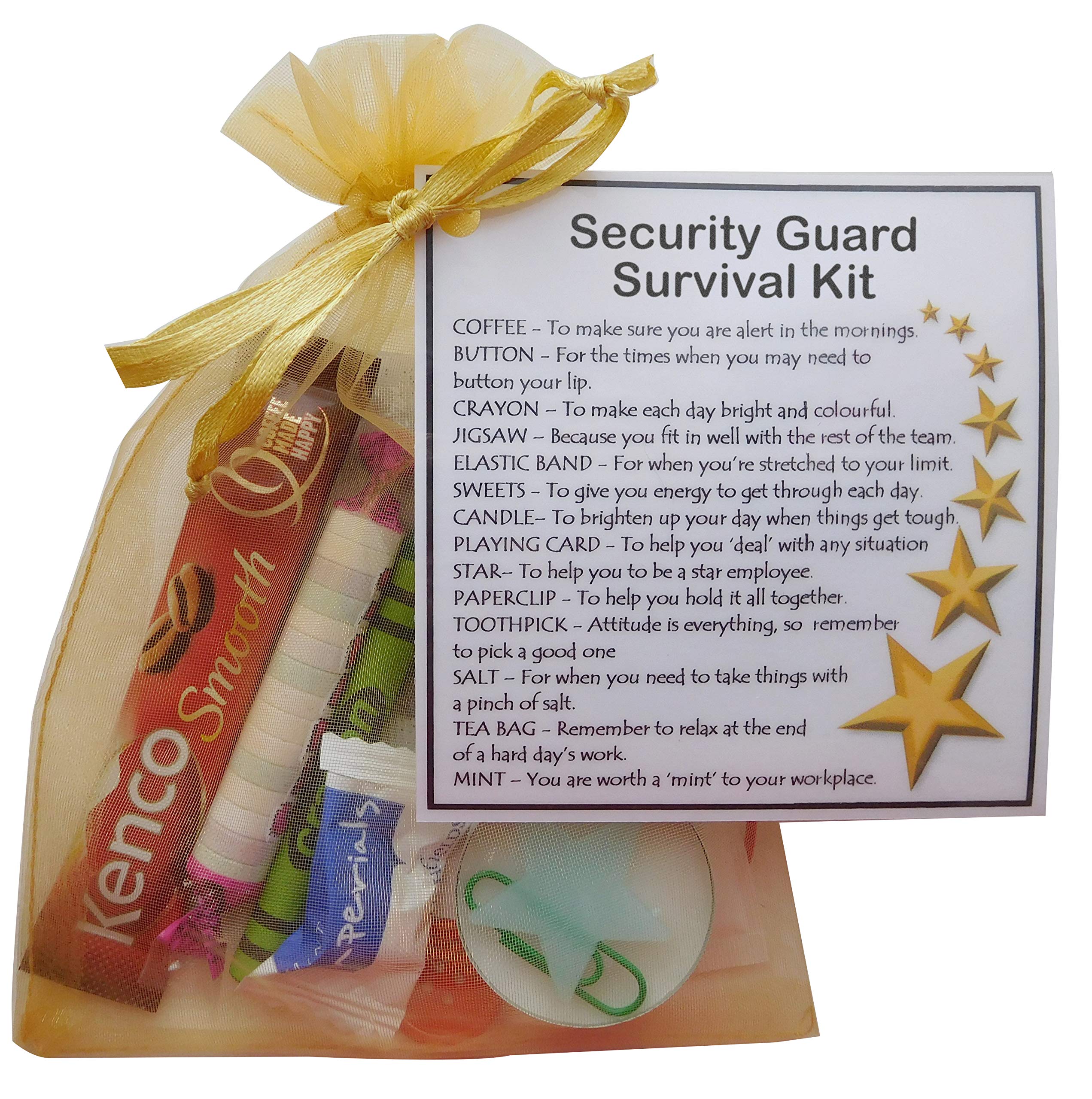 Smile Gifts Uk Yellow Security Guard Survival Kit Gift (Novelty Security Guard Gifts, Secret Santa For Security Guard, Funny Security Guard Gifts For Secret Santa)