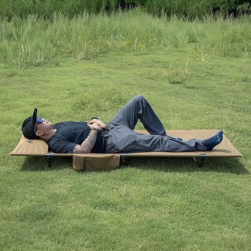 Miniatura 9 de ONETIGRIS SUPRAGRIS - Catre de campamento, soporta hasta 400 libras, cama plegable ligera y cómoda para acampar, senderismo, mochileros, viajes,