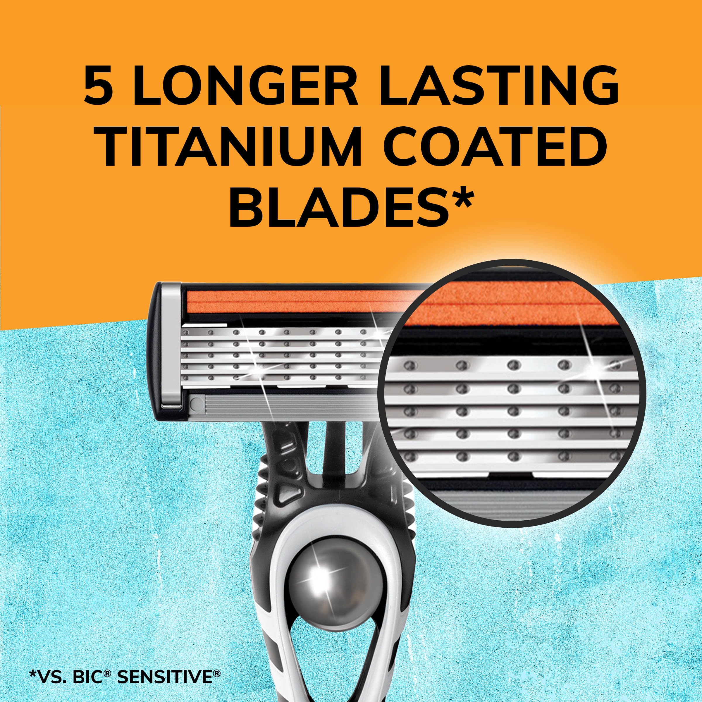 BIC Flex 5 Comfort Men's Disposable Razors Pack of 2 Five-Blade Shaver with Flexible Blades, Lubricating Strip & Precision Trimmer for an Ultra-Close, Comfortable Shave