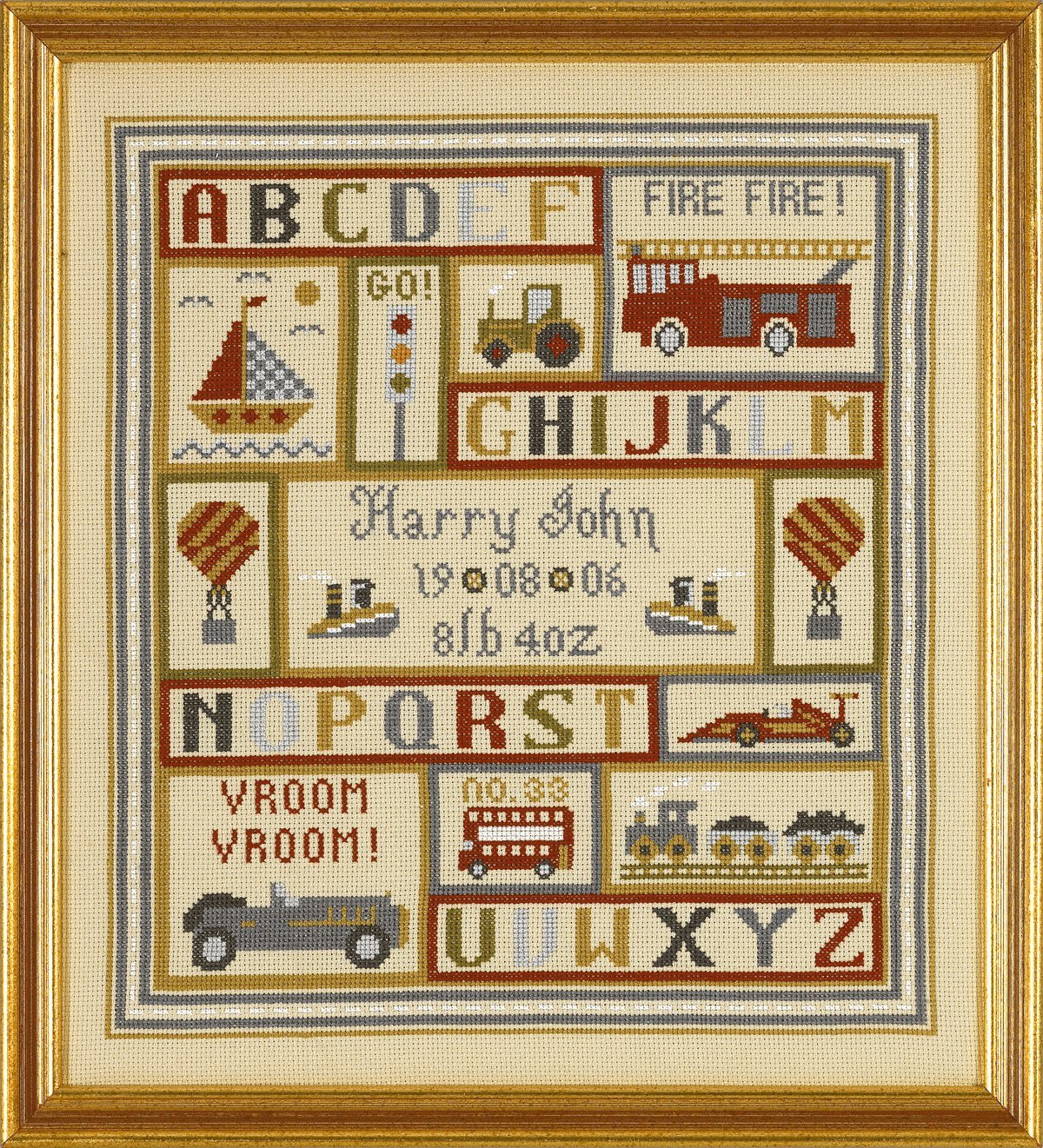 Historical Sampler Multi-Colour Co. Get Set Go Birth Sampler Cross Stitch