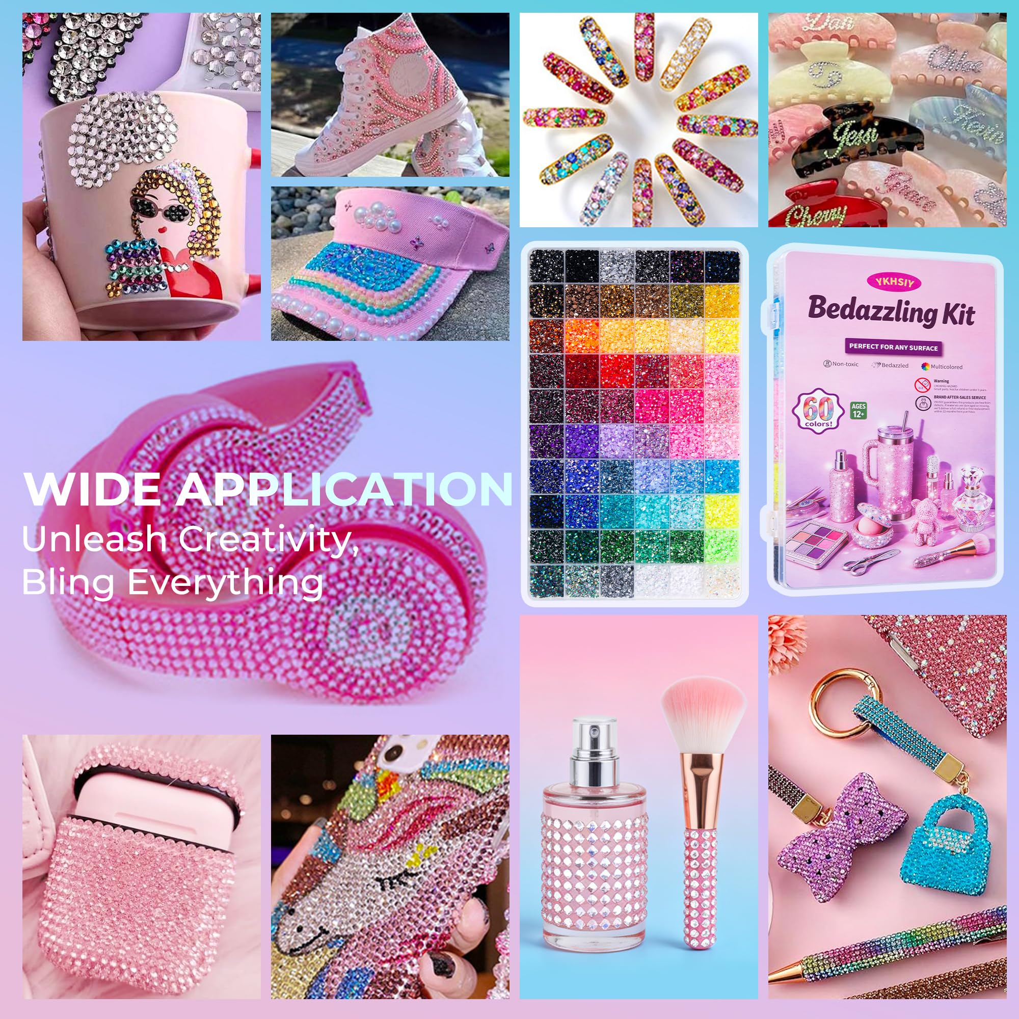 Bedazzling Kit - 48000 Rhinestones & Tools -6