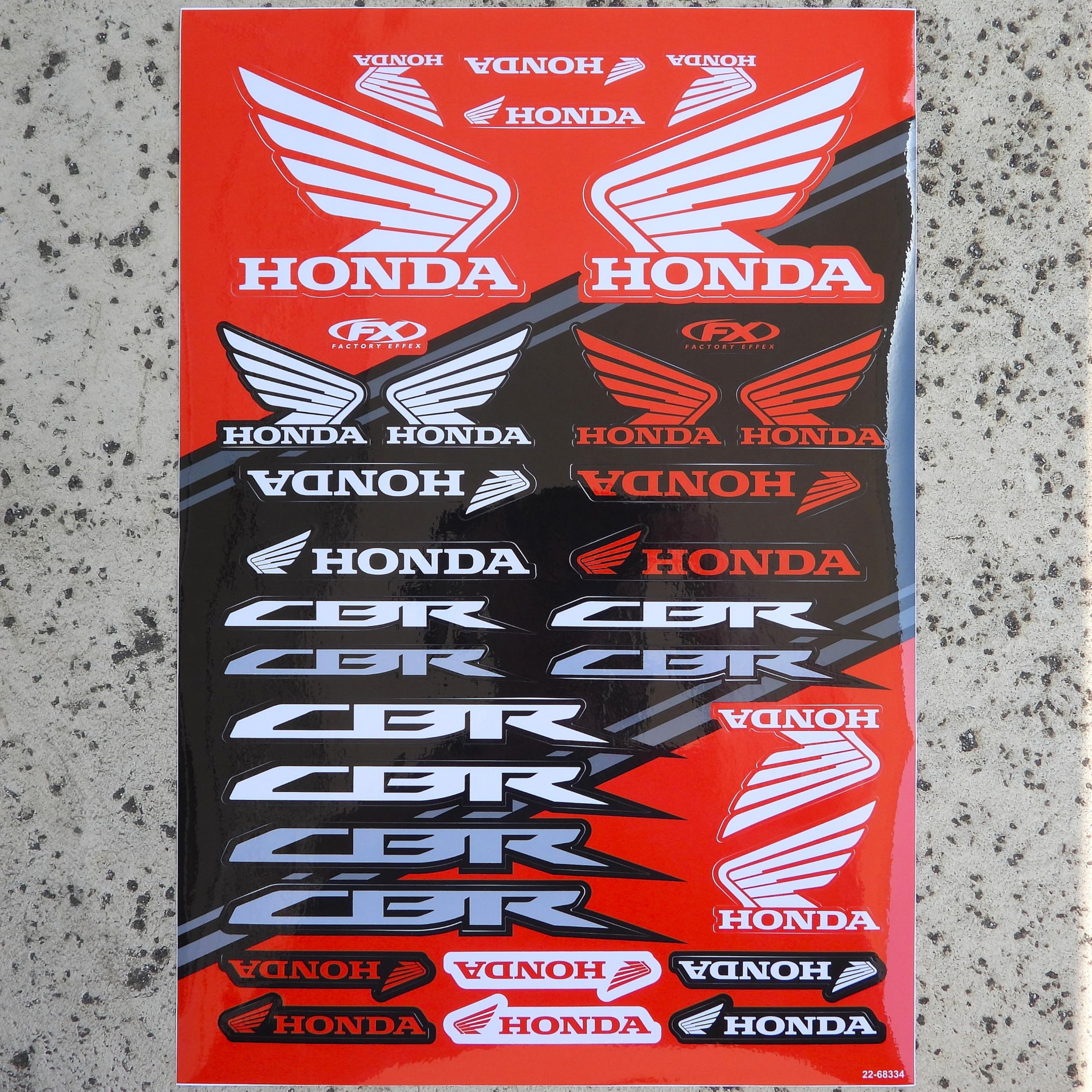 Red White Black Motorcycle Decals Stickers – 2pc Set For Bikes, ATVs, Cars & More
