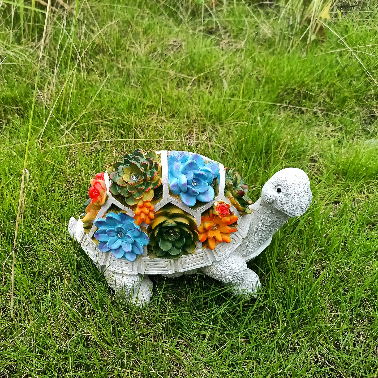 Tartaruga Da Giardino Solare A LED - Statua Luminosa, Regalo Per La Festa Della Mamma, Balcone E Terrazza | Leroy Merlin - Foto 7