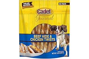 Cadet Gourmet Beef Hide Twist Chew Stick: For Delighted Dogs