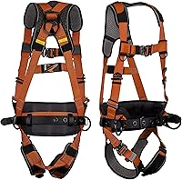 Malta Dynamics Warthog Comfort MAXX Full Body Safety Harness - Fall Protection for Construction with Lumbar Support, Side D-Rings, Padding, OSHA ANSI Compliant (L-XL)