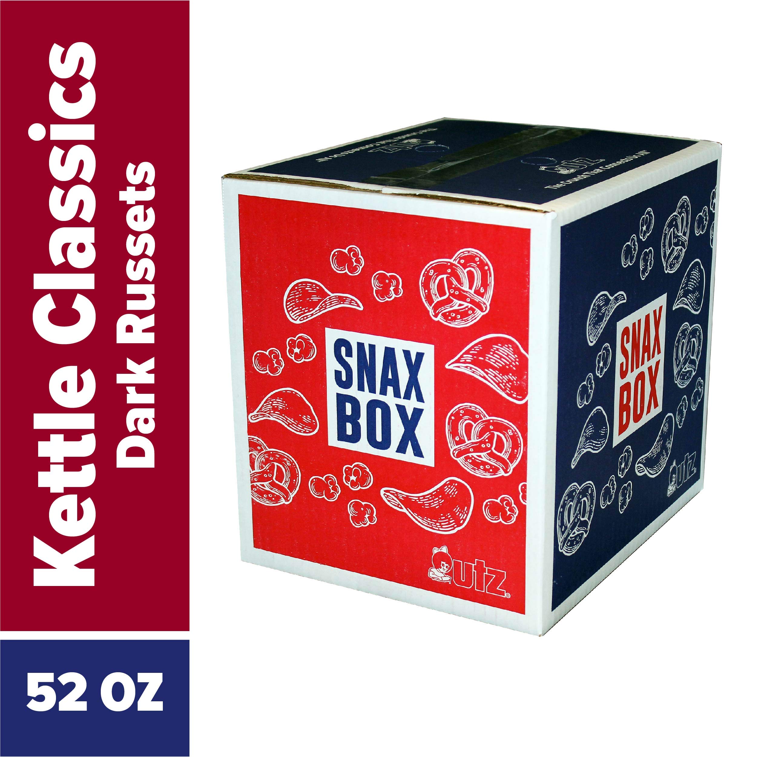 Utz Kettle Classics Potato Chips, Dark Russets Snax Box (52 oz