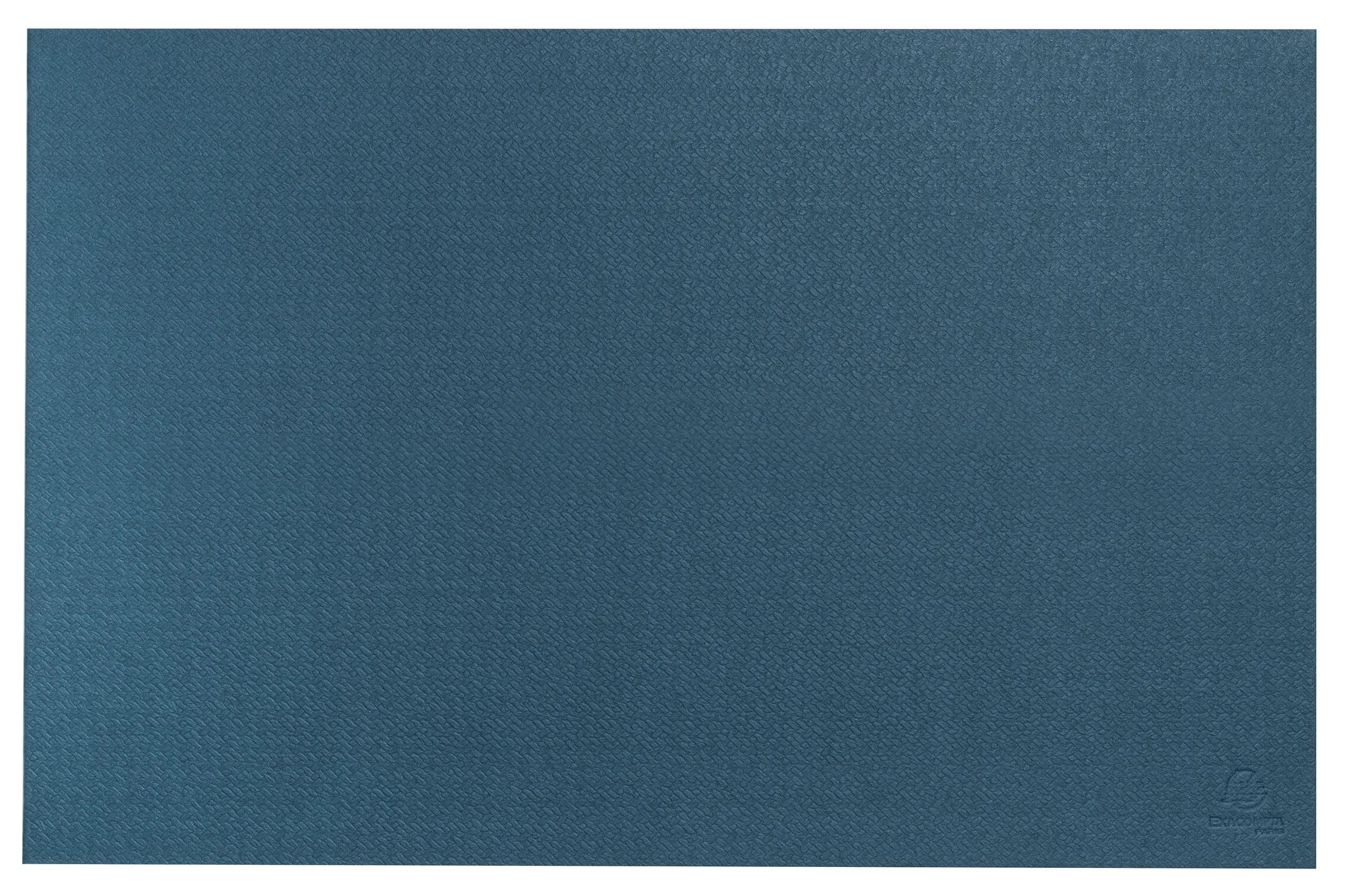 Exacompta - Ref 60603D - 1 Desk pad Made of Hard Cardboard OfficeByMe - Compatible with Optical and Laser mice - Wide Format Long and Short Depth - 57.5 x 37.5 cm - Duck Blue