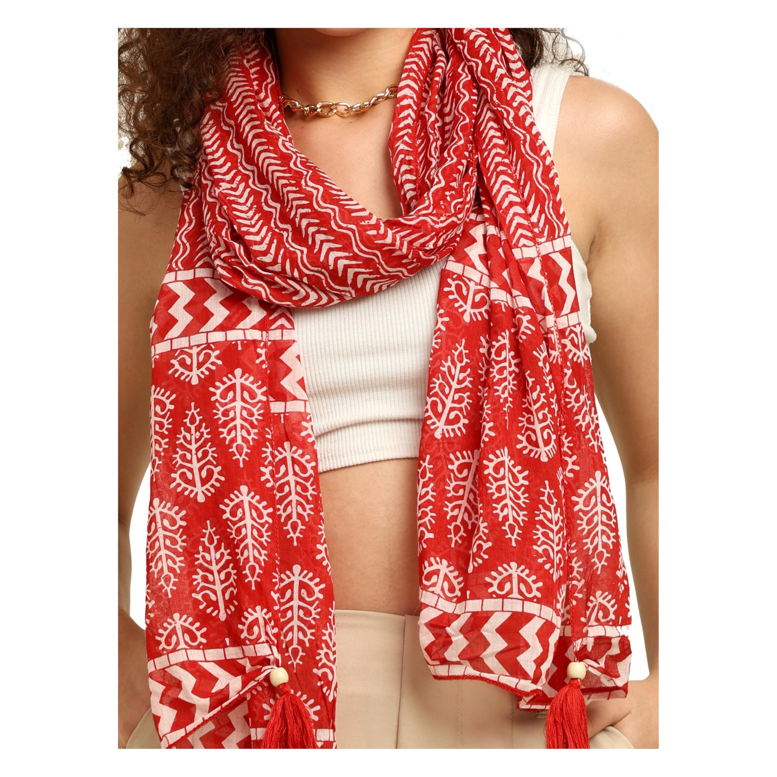 KE KANHA EXPORTS scarf for women stylish | Scarf For Women | face mask | Printed Fancy Tassle Full Face Cover | Head | Hair Face Protection | Sun Protection in summer & Winter | Lightweight