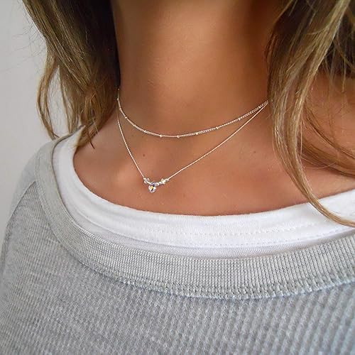 Miniatura 18 de Annika Bella Chain Choker Necklace for Women, 925 Sterling Silver Chokers, Length 13-16 Inches, Short Necklaces for Teens, Waterproof Jewelry Gift