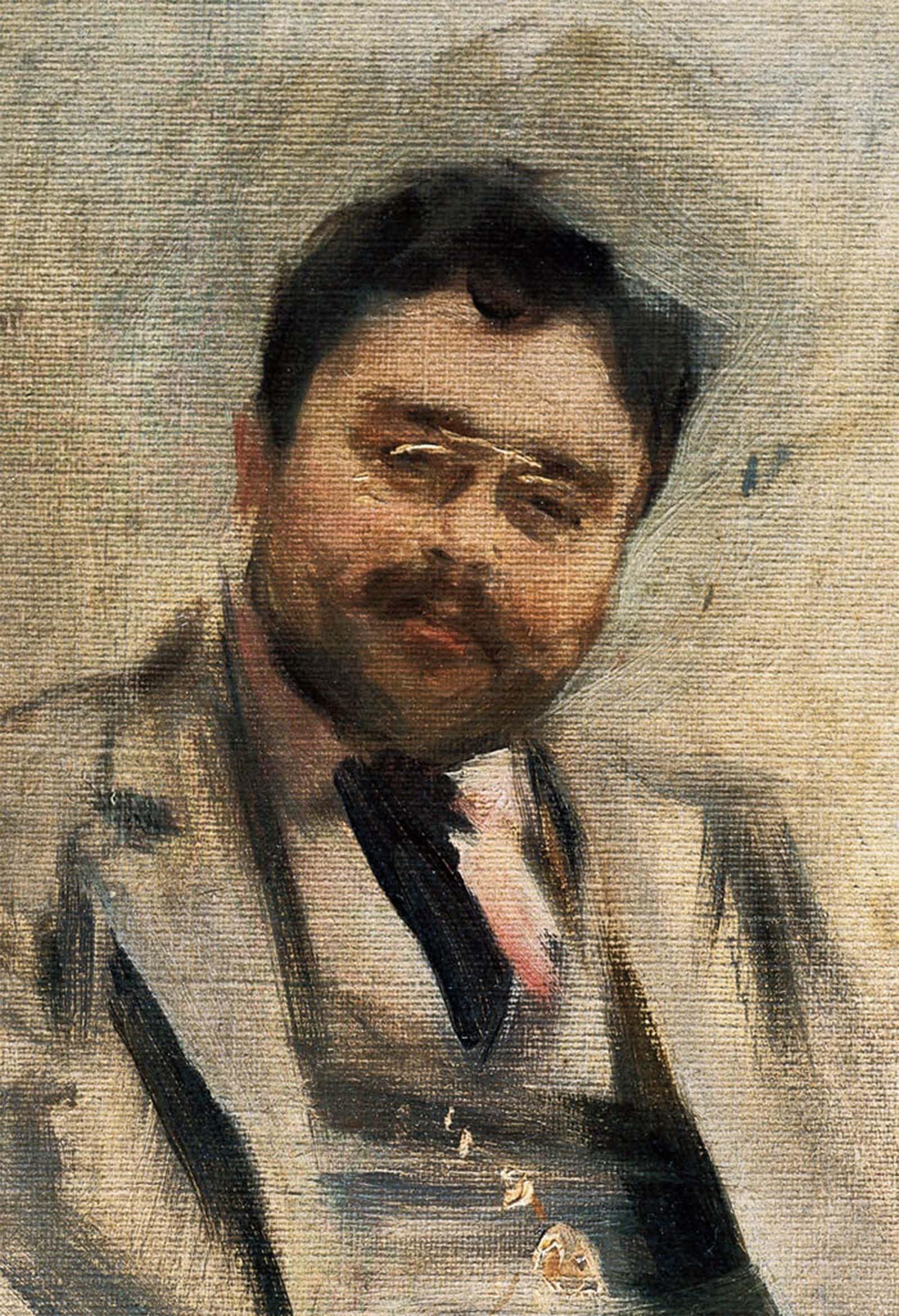 Serendipitp No Frame Vintage Picture Print On Canvas Wall Art Poster Portrait Of Isaac Albeniz By Ramon Casas I Carbo Artwork Print Poster For Wall Decor 60X90cm