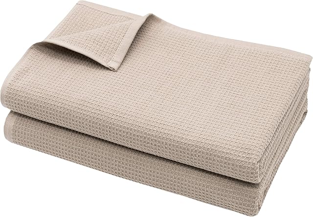 ZOLLNER Ręcznik Waflowany - Gofrowany 2 Szt. 70x180 cm do Sauny i Spa Beżowy