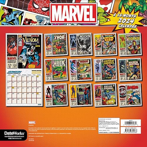 Miniatura 5 de 2024 Marvel Comics Wall Calendar & Magnetic Frame