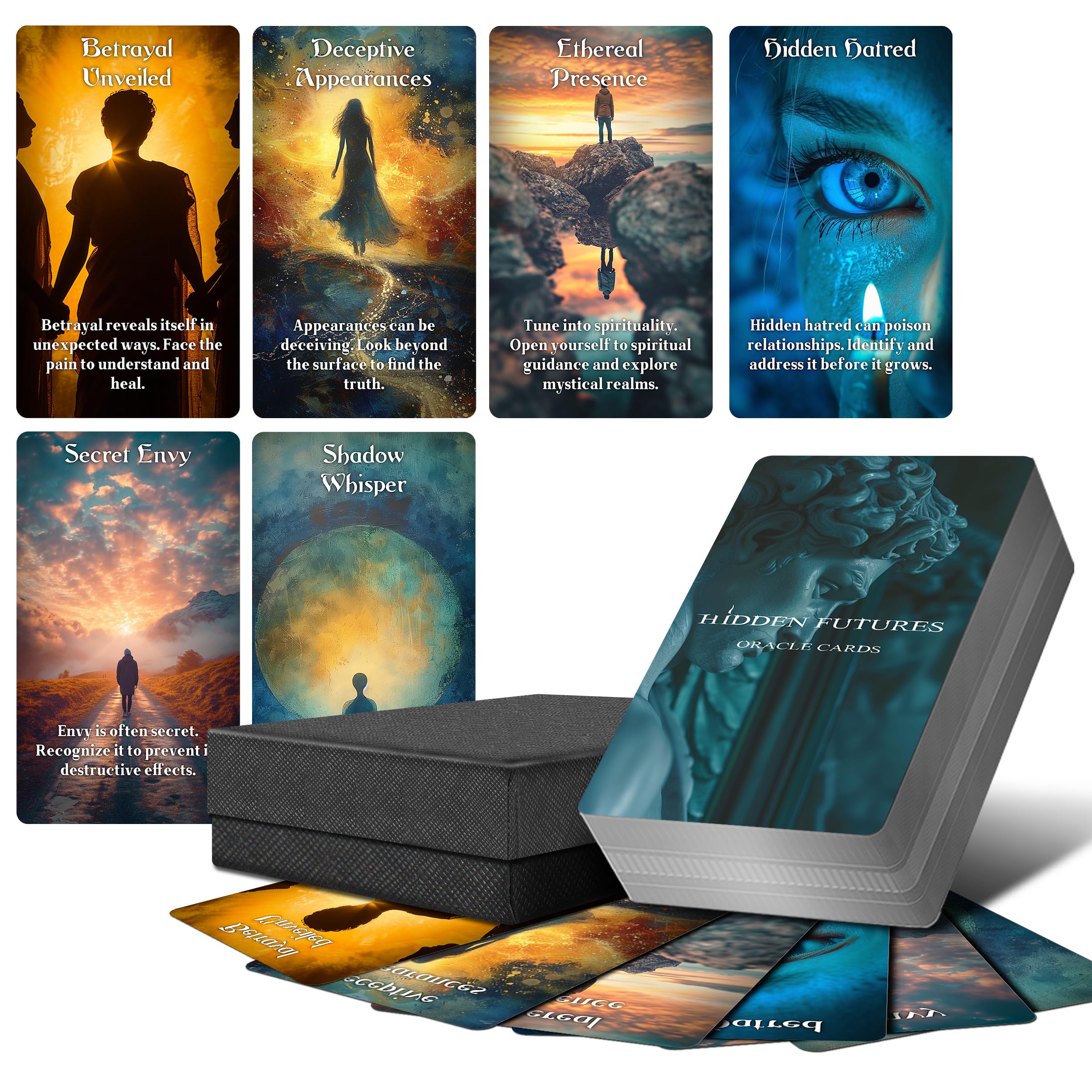 ZZBUY Spill The Beans Oracle Cards, Revealing Secrets Oracle Cards Deck for Beginner with Meanings on Them