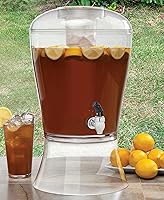 Vista 4 de CreativeWare Dispensador de bebidas de 3 galones con funda de cilindro de hielo base