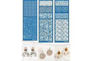 Puocaon Silk Screen Stencils for Polymer Clay Jewelry Making