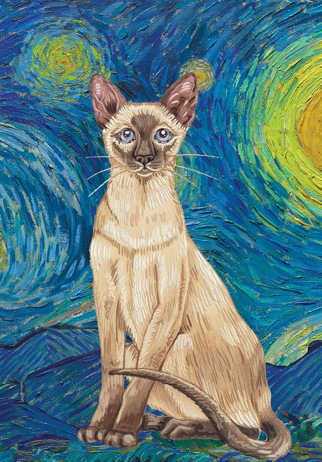 Siamese - Best of Breed Van Gogh House Flag