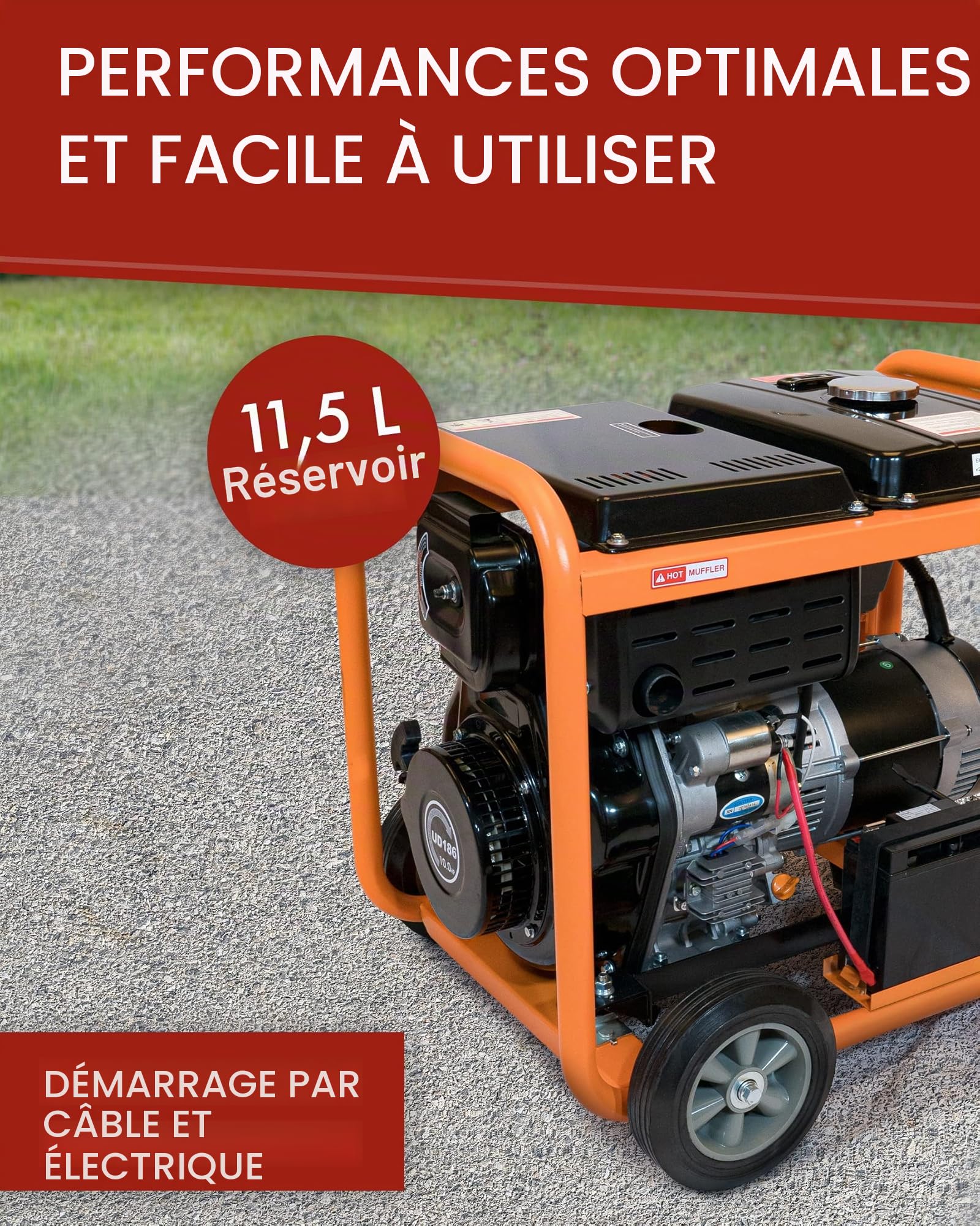 Générateur de courant diesel Knapp Wulf KW5500-3 5000 W