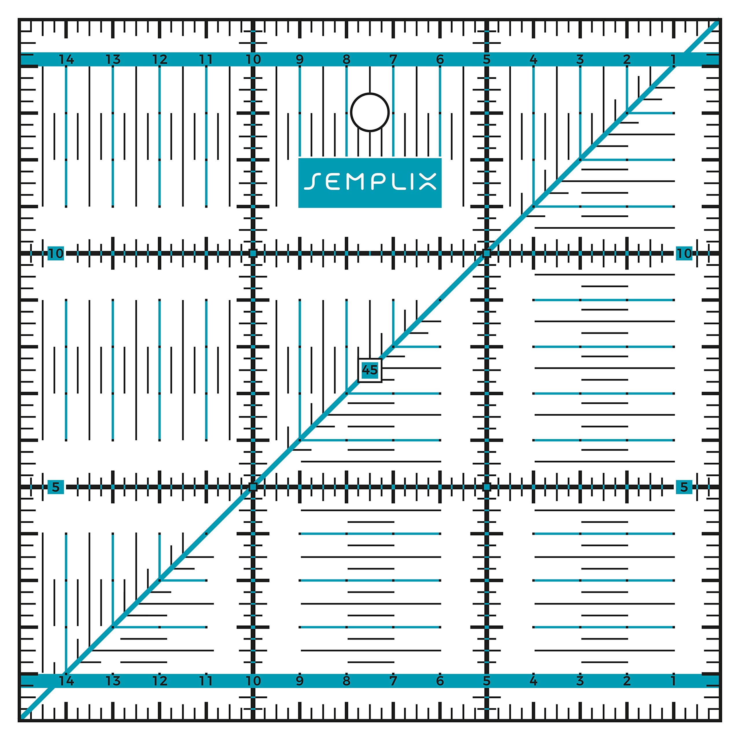 Semplix - Juego de reglas para patchwork (10 x 45 cm, 15 x 60 cm, 15 x 30 cm, 15 x 15 cm, 30 x 30 cm)