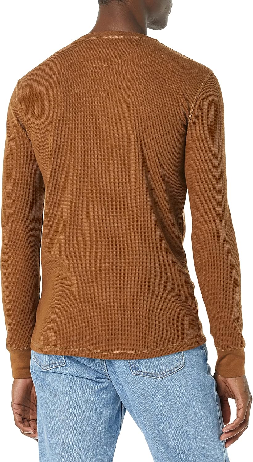 Amazon Essentials Long Sleeve Waffle Henley Shirts for Men, Slim-Fit - Image 2