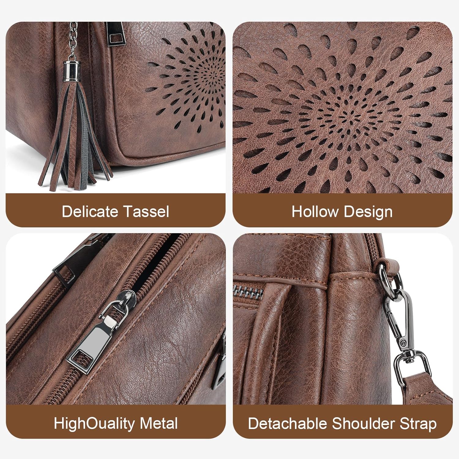 APHISON Crossbody Bags for Women Trendy, Leather Crossbody Purses Shoulder Handbags with Adjustable Guitar Strap