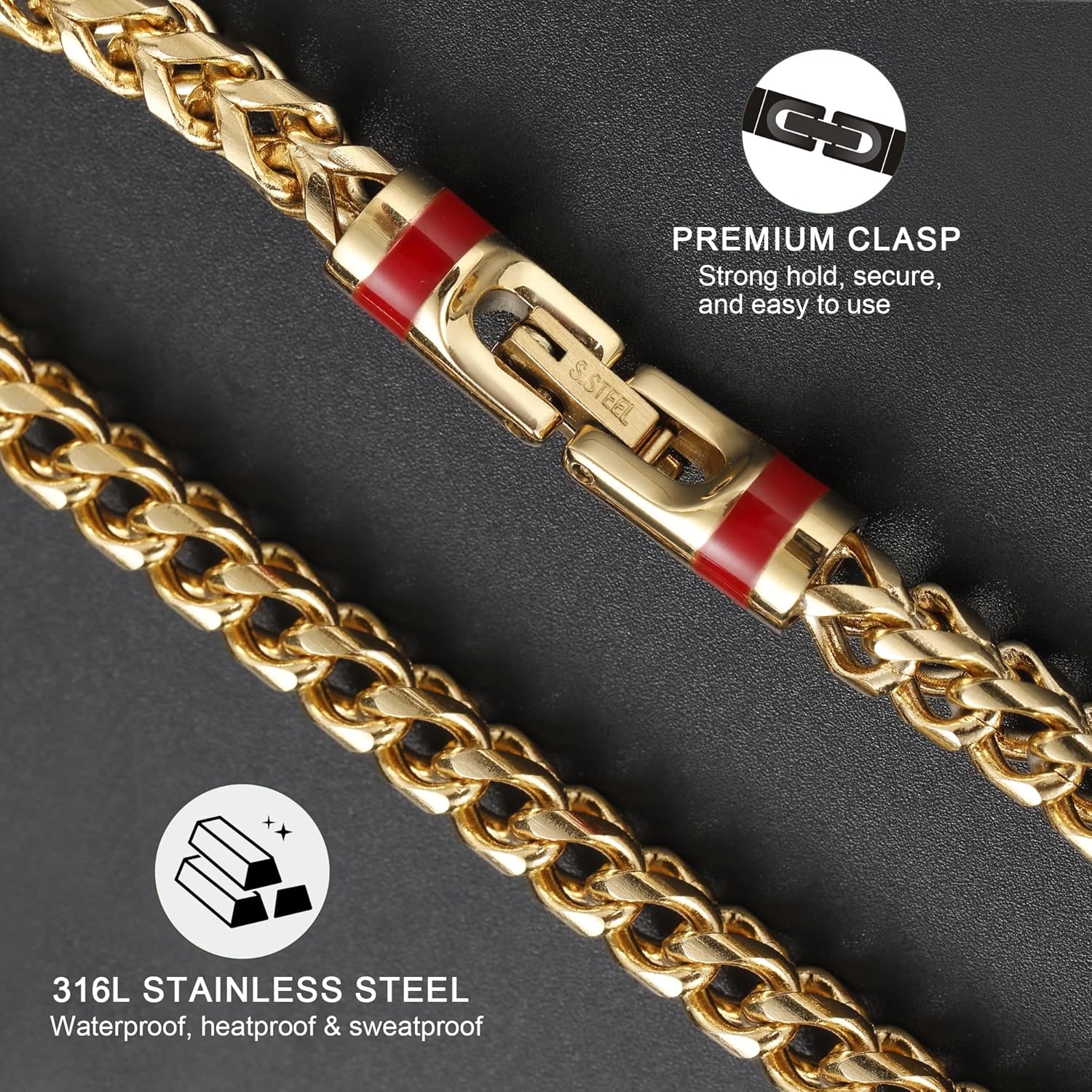 Stainless Steel Meteorite/Lapis Lazuli/Tiger's Eye/Onyx Bracelet for Men - Image 6