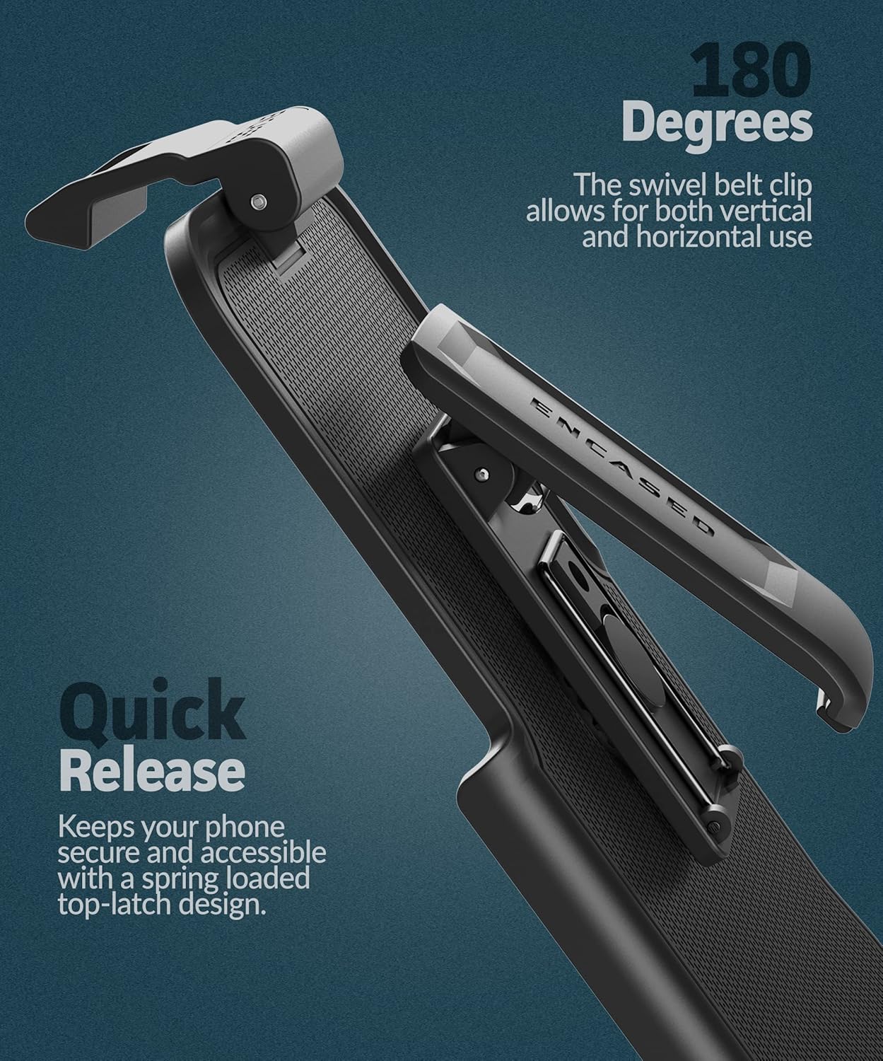 Encased Magnetic Case Compatible with iPhone 14 pro with Belt Clip Phone Holster (iPhone 14 Pro) - Image 2