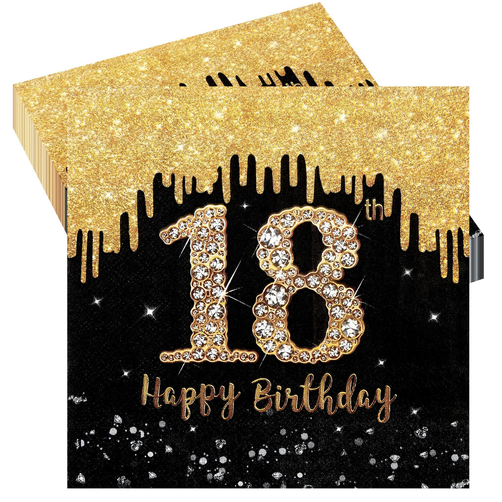 Servietten Geburtstag,40 Stück Happy Birthday Servietten,Geburtstagsservietten, Deko Geburtstag Papierservietten für Junge mädchen Party Tischdeko