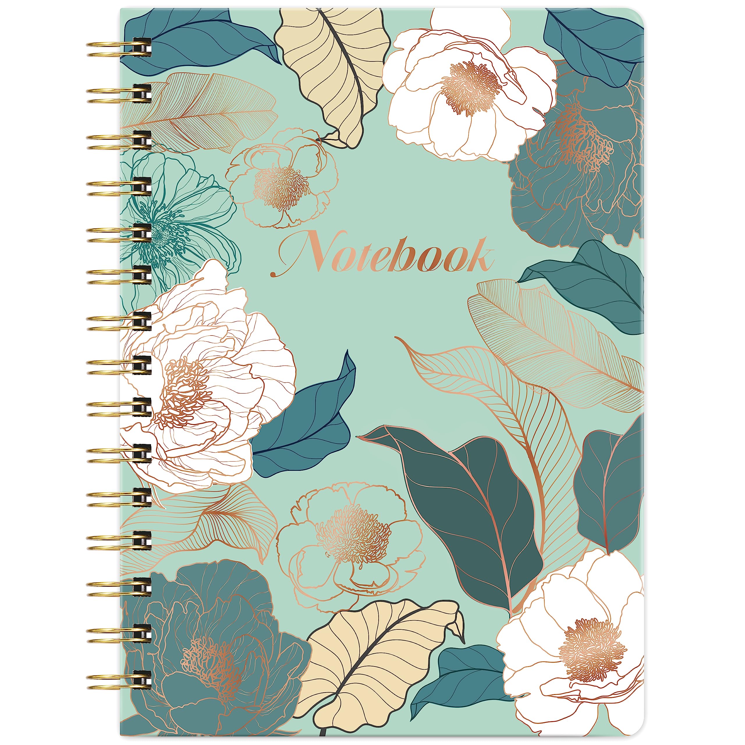 Spiral Journal/Notebook - Lined Journal with Back Pocket and Hardcover, 8.5" x 6.4", College Ruled Notebook/Journal, Premium Thick Paper, Strong Twin-Wire Binding, Perfect for School, Office & Home -