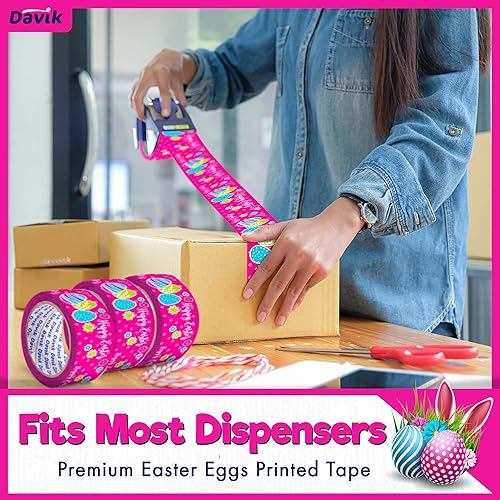 Miniatura 6 de Cinta de embalaje para cajas y equipaje, 216 pies de largo (72 yardas) y cinta de envío de 1.88 pulgadas de ancho, diseño de Navidad 01