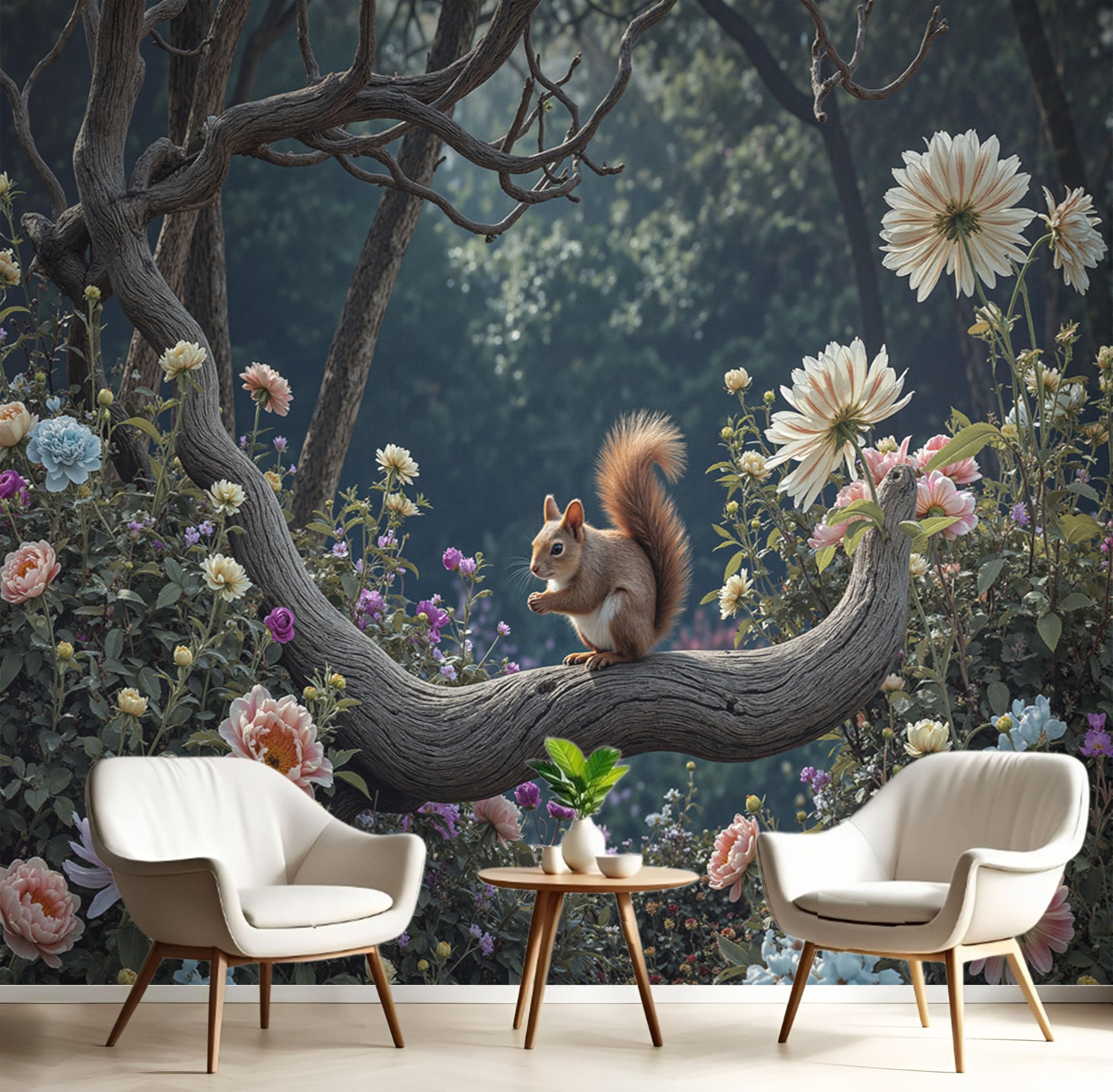 Papier Peint Animaux de la Forêt pour Chambre et Salon