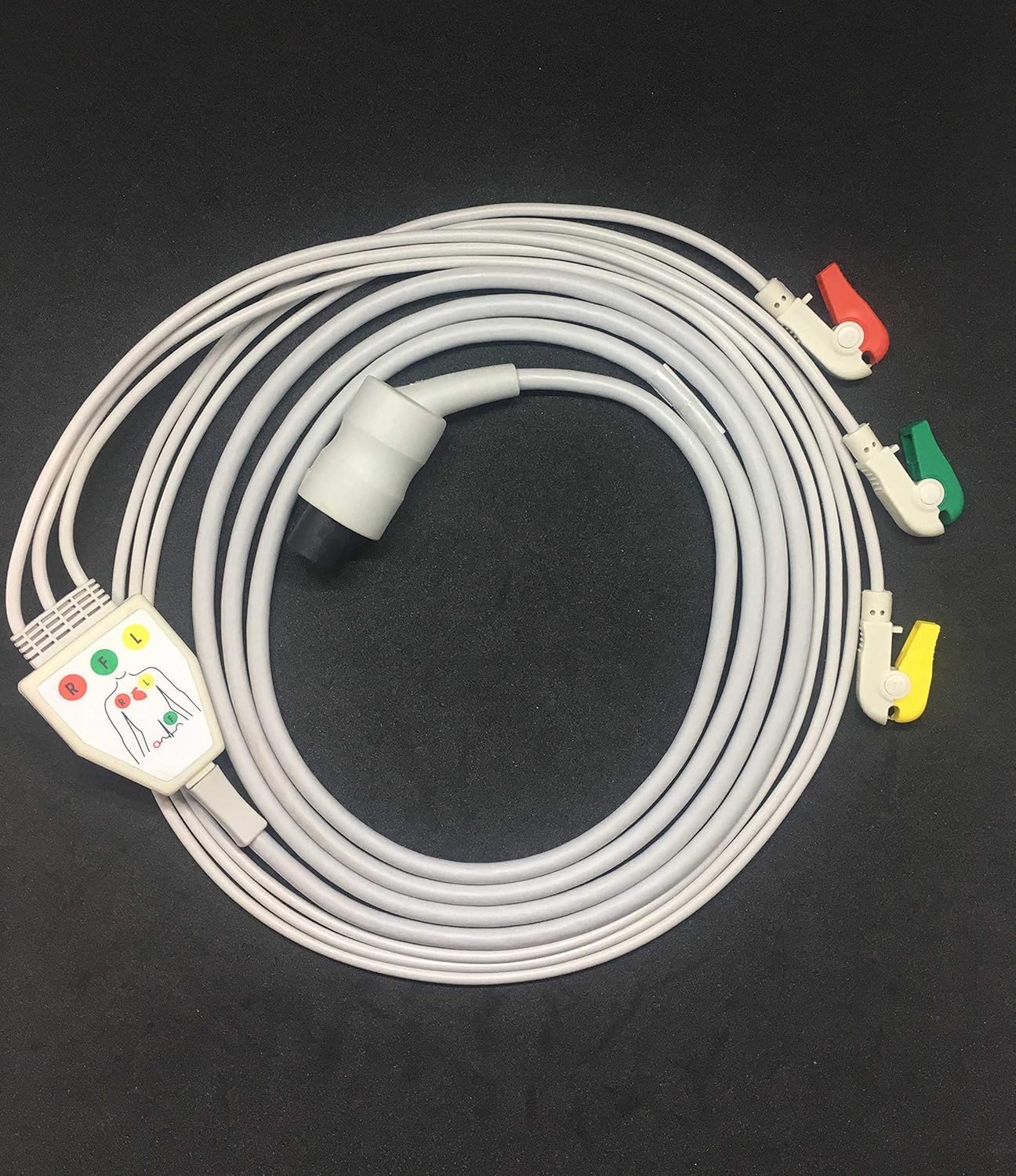 Biometric Cables 3 Lead ECG Cable Compatible with BPL 6 Pin Clip-on ...