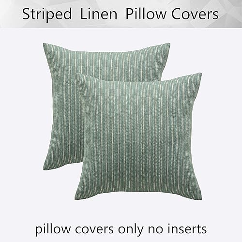 Miniatura 9 de Kevin Textile - Juego de 2 fundas de almohada decorativas de lino y arpillera, modernas, rústicas, de tejido rústico con textura, para sofá o cama,