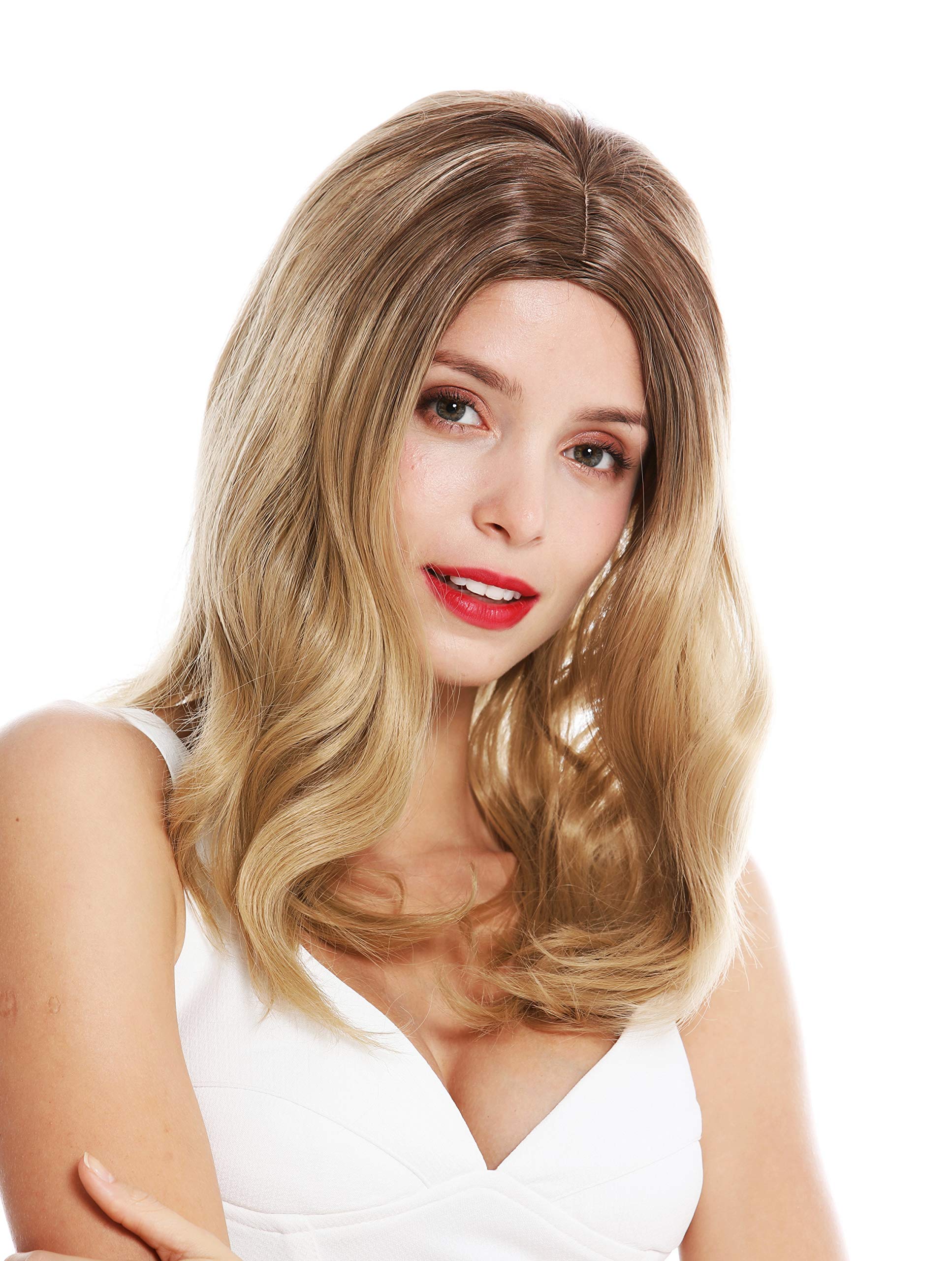 WIG ME UP, GFW3070-G211 women's quality wig long waved middle parting ombre brown blonde, Blonde-brown mix (G211) - Image 2