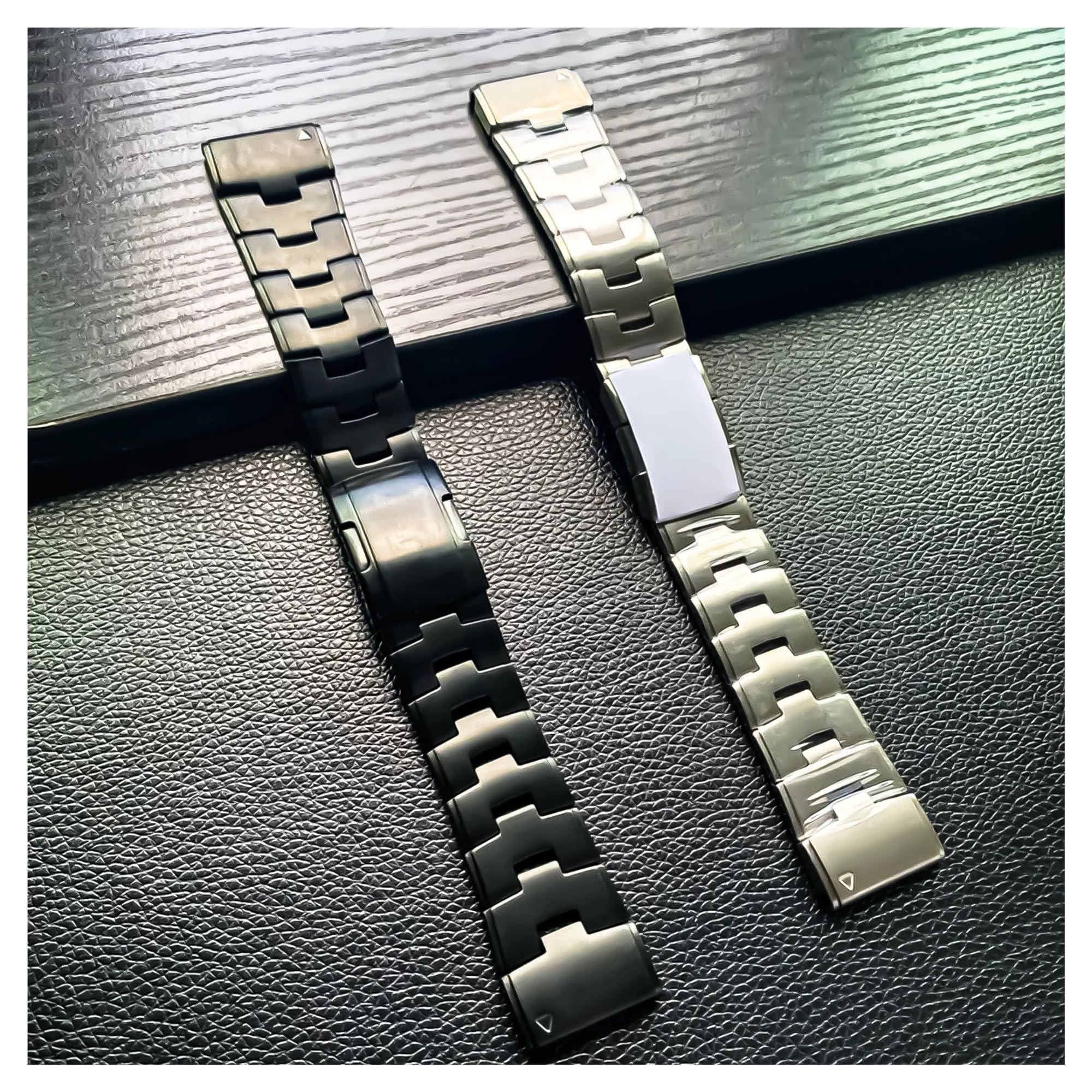 Bracelet titane 22/26mm à dégagement rapide compatible Garmin