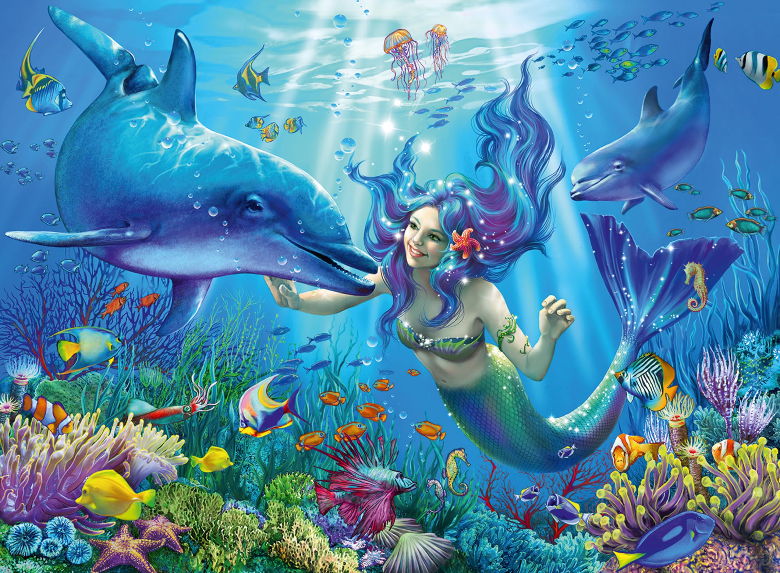 Ravensburger Underwater Paradise Glow in The Dark 200 Jigsaw Puzzle for Kids Age 8 Years Up