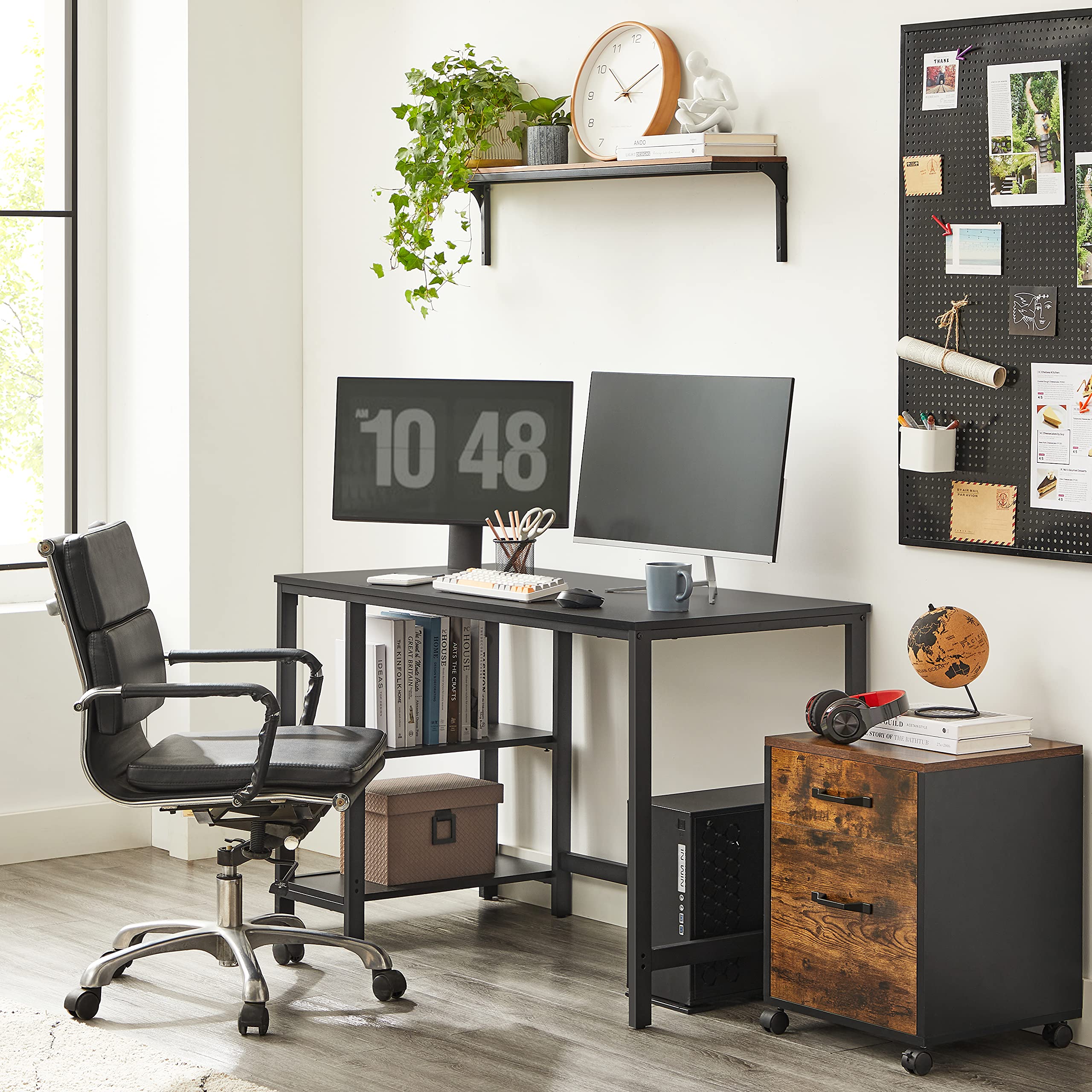VASAGLE Bureau met opbergruimte, computertafel,100 x 50 x 76 cm,... VASAGLE Bureau met opbergruimte, computertafel,100 x 50 76 cm, 2... Afbeeldingen VASAGLE Bureau met opbergruimte, computertafel, met 2 omkeerbare