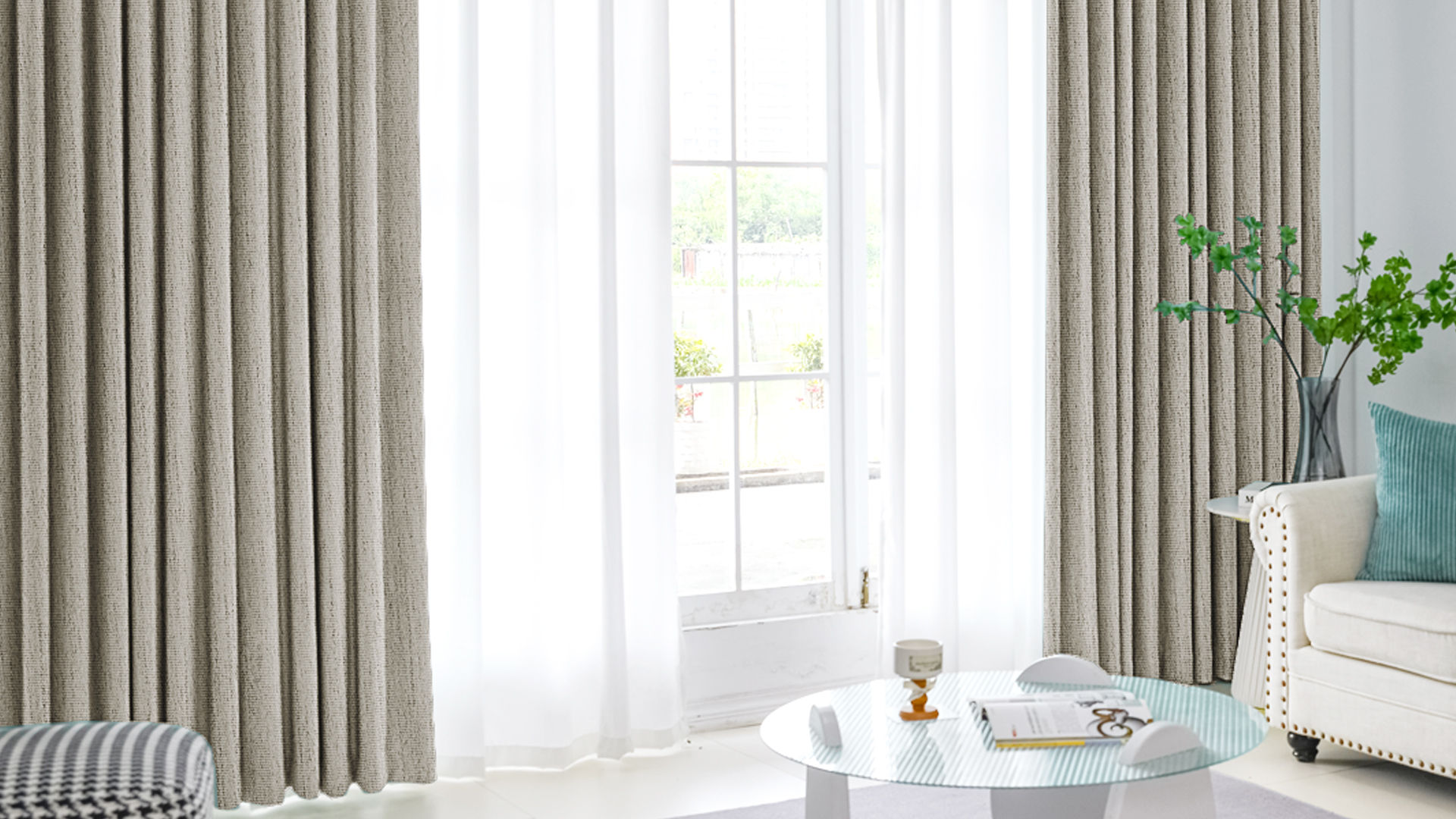 Amazon.com: H.VERSAILTEX Chenille Linen Curtains 108 inches Long