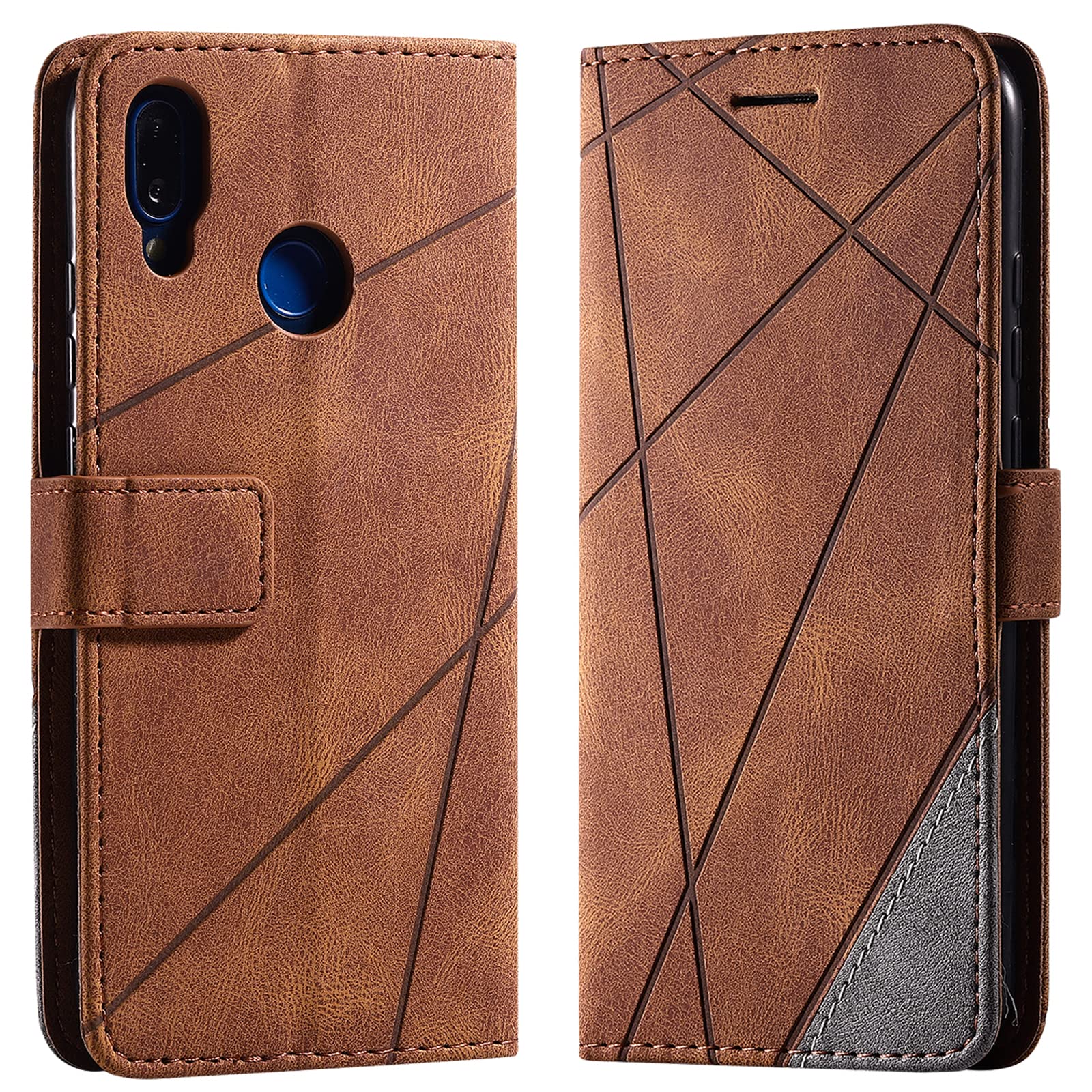 Custodia Per Huawei P20 Wallet Flip In Pelle PU Con Supporto E