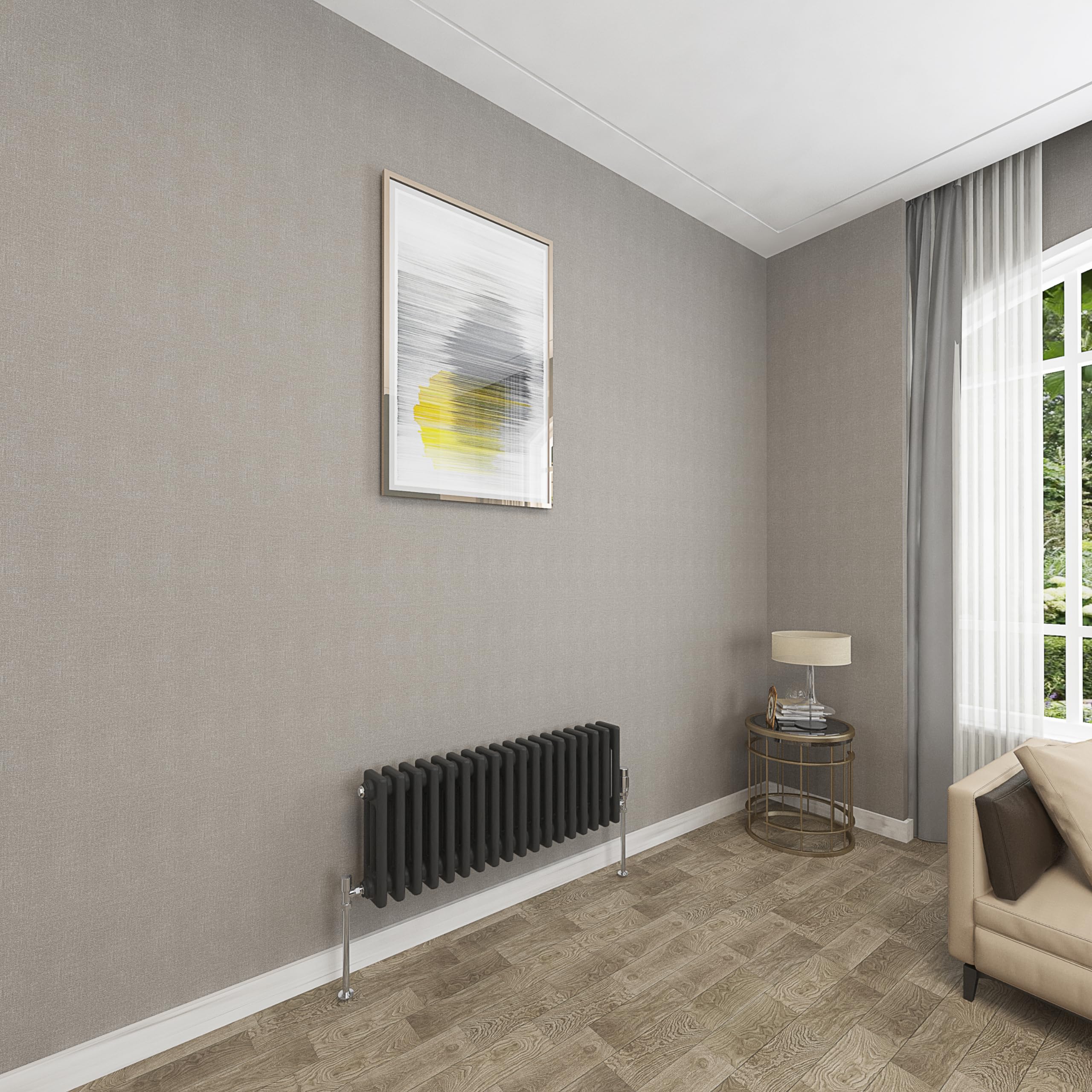 Sky bathroom 300x830mm 3 Column Radiator Horizontal Black Cast Iron radiato Traditional Central Heating Radiator