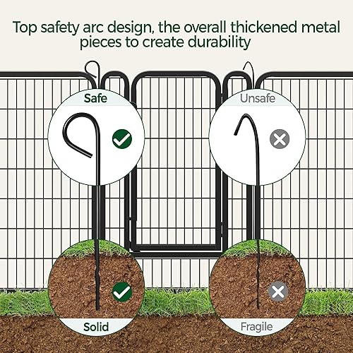 Vista 109 de Yaheetech - Corralito para perros, para uso en interiores y exteriores, valla de metal resistente para cachorros, corral de ejercicio para casa