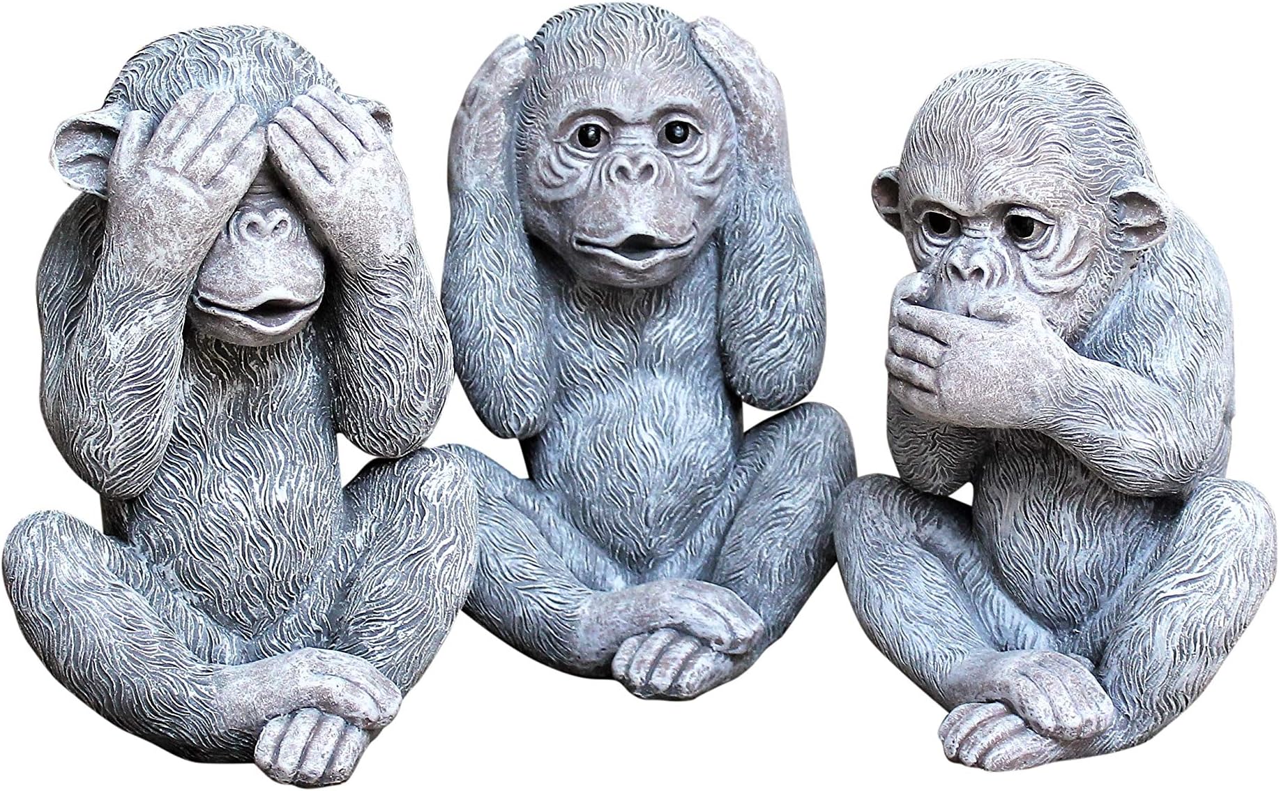 3 wise garden ornaments decorative outdoor hear no evil, See no evil, speak no evil outdoor home décor
