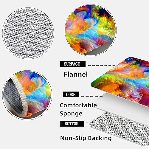 Miniatura 6 de Alfombra de área de tinta abstracta de 2 x 3 pies, estilo moderno, multicolor, pintura de fondo, colorido, aurora, remolino, acuarela, ondas,