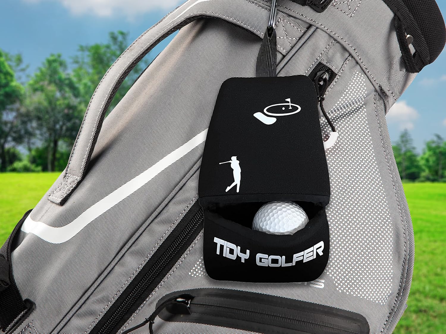 Golf Club & Ball Cleaner, Iron Cleaner, Golf Ball Cleaner , Two in one Golf Iron and Ball Cleaner portable, Washable (Waterproof Neoprene)