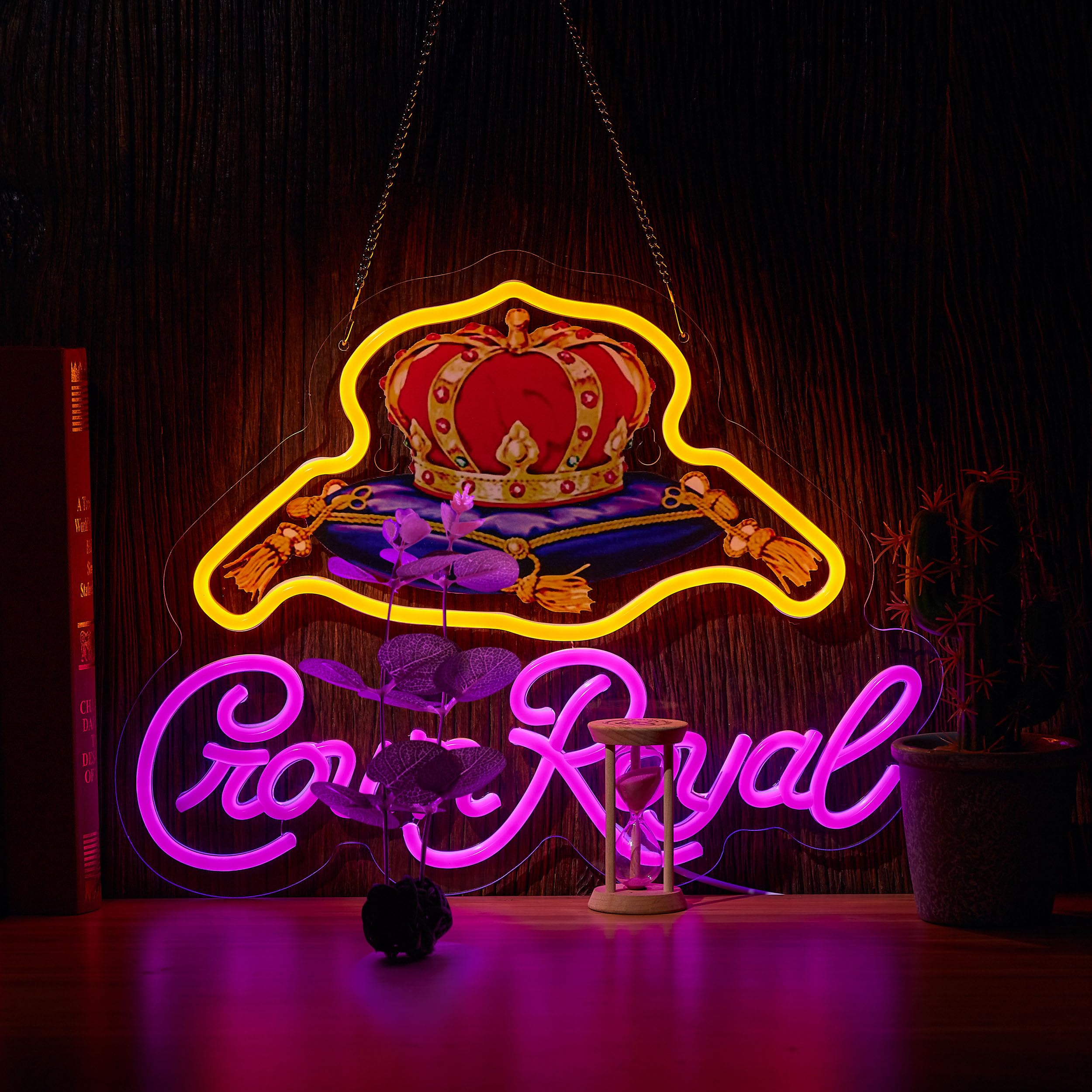 LOUWENBRAU レーベンブロイ ネオンサイン インテリア メ1211F Yooyneon Neon Sign for Wall Décor Crown Art Neon Light Whiskey LED