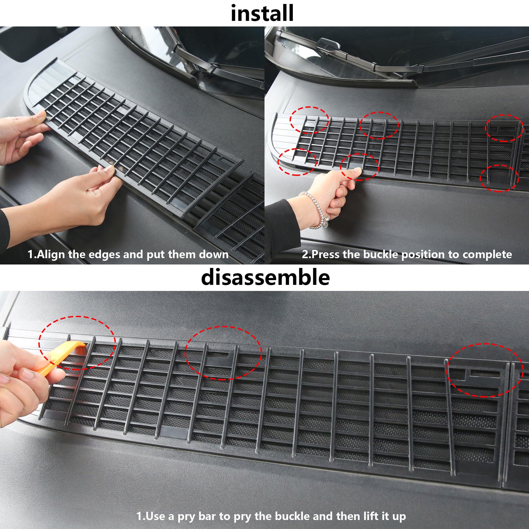 Pour Tesla Model Y Juniper 2025 2026 Grille d'admission d'air de voiture Protection Couvre-grille d'admission d'air Protection, Grille d'admission d'air Protect Couvre pour accessoires Tesla